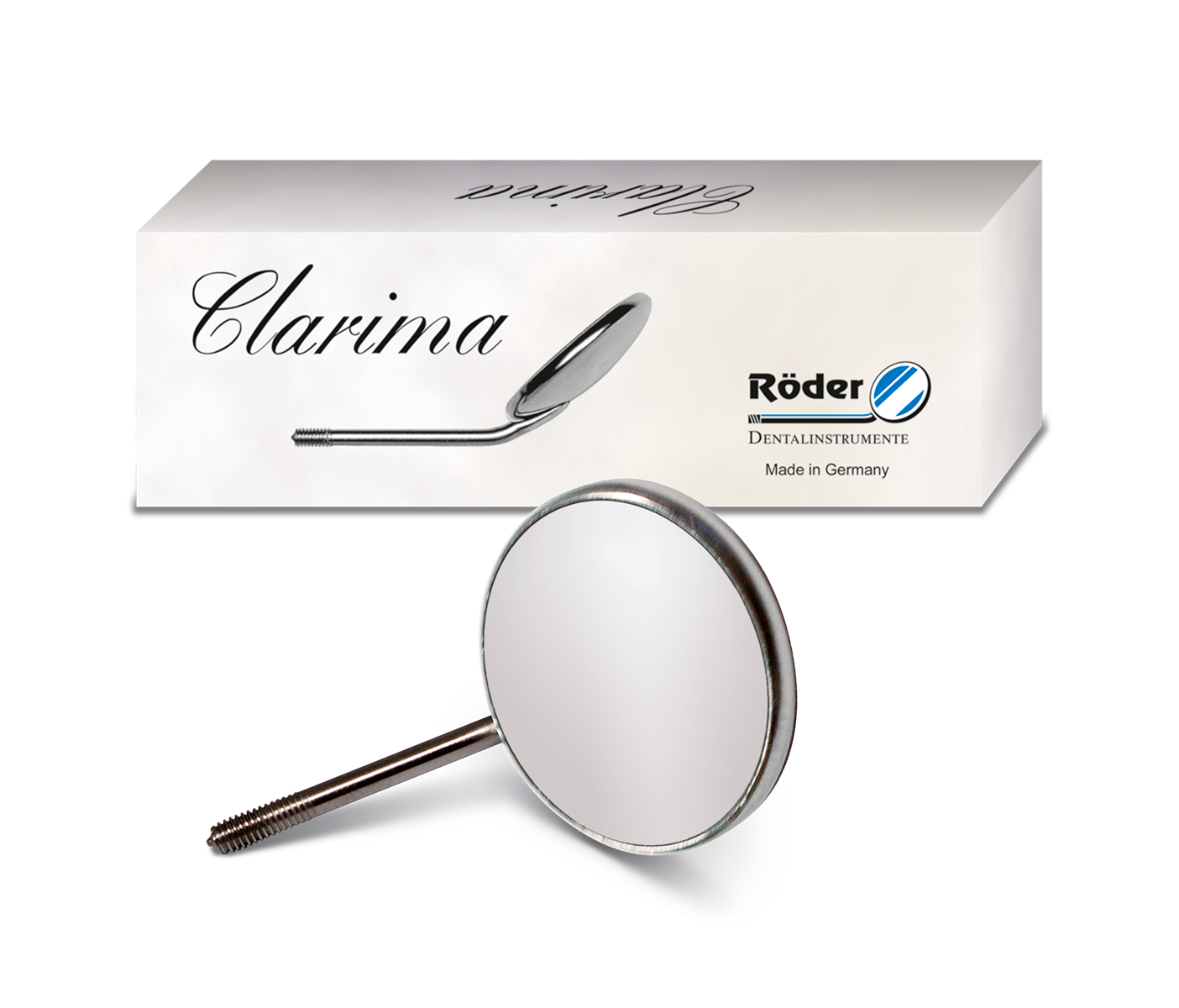 Roder Dentalinstrumente Clarima - зеркало незапотевающее, плоское, без ручки, размер 4, 22 мм, 12 шт