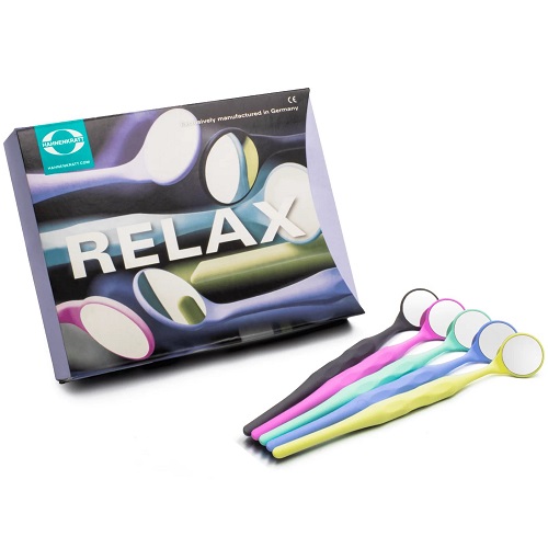 Зеркало стоматологическое яркое с ручкой (10 шт.) - Relax FS Ultra - размер 4, D22 мм. HAHNENKRATT, арт: 7300