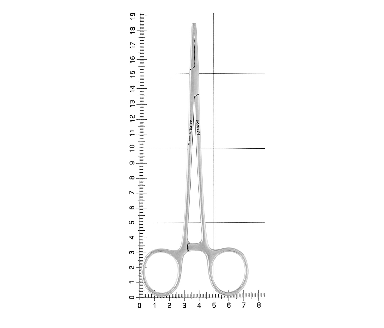 Nopa Instruments AA 158/18 - щипцы для артерии HALSTED хирургические, прямые, 18 см