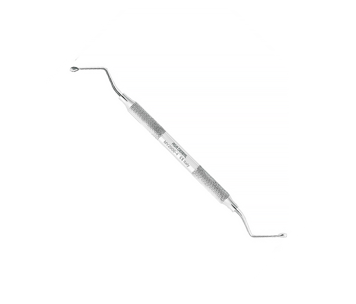 Asa Dental MV2000-4 - ложка кюретажная N4 двусторонняя с полой легкой ручкой
