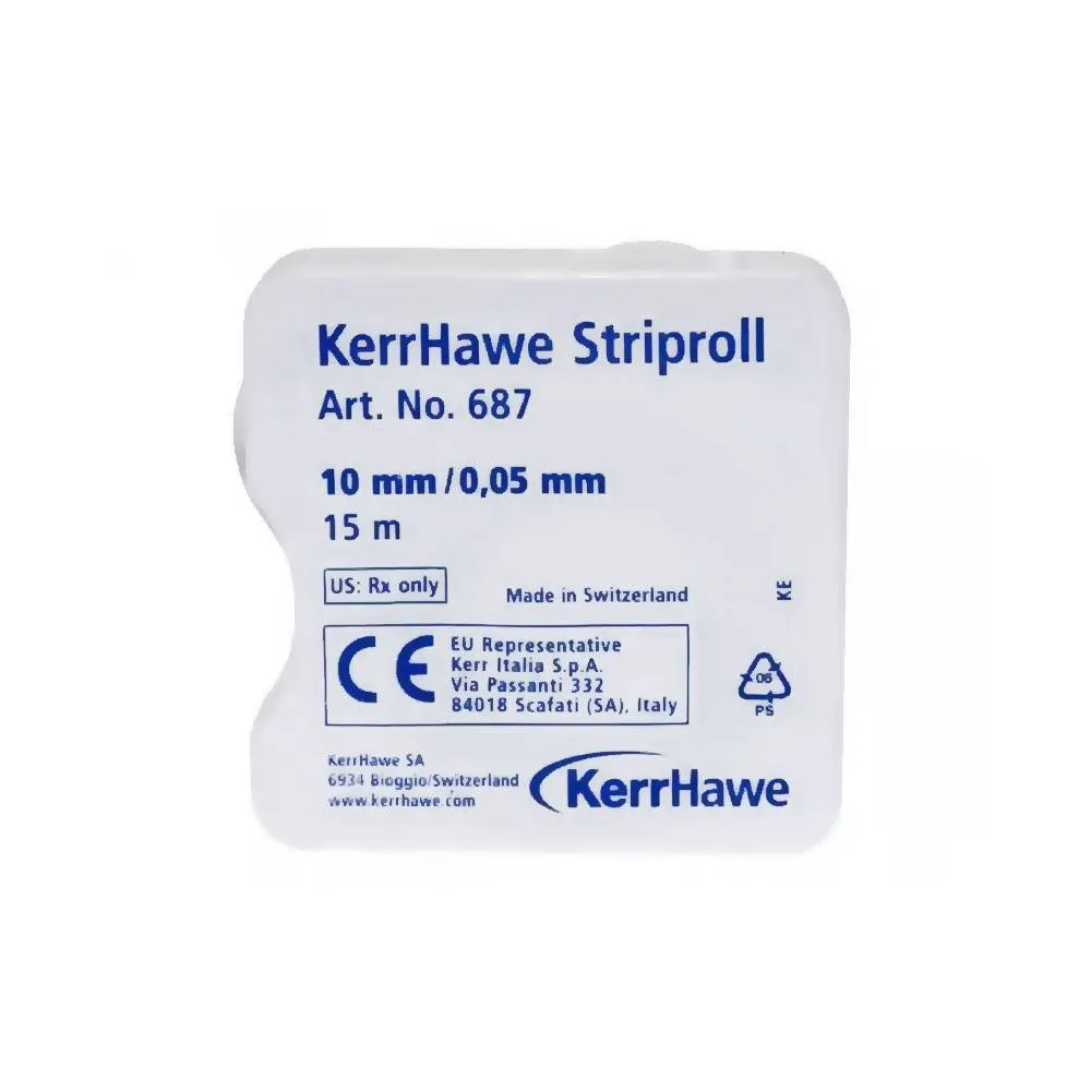 Матричная лента пластиковая в диспенсере, Kerr, Striproll, 10 мм, 0.05 мм, 687