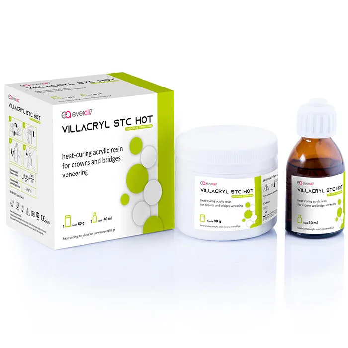 Пластмасса ремонтная, Everall7, Villacryl STC Hot, A2, горячая полимеризация, 80г+40мл