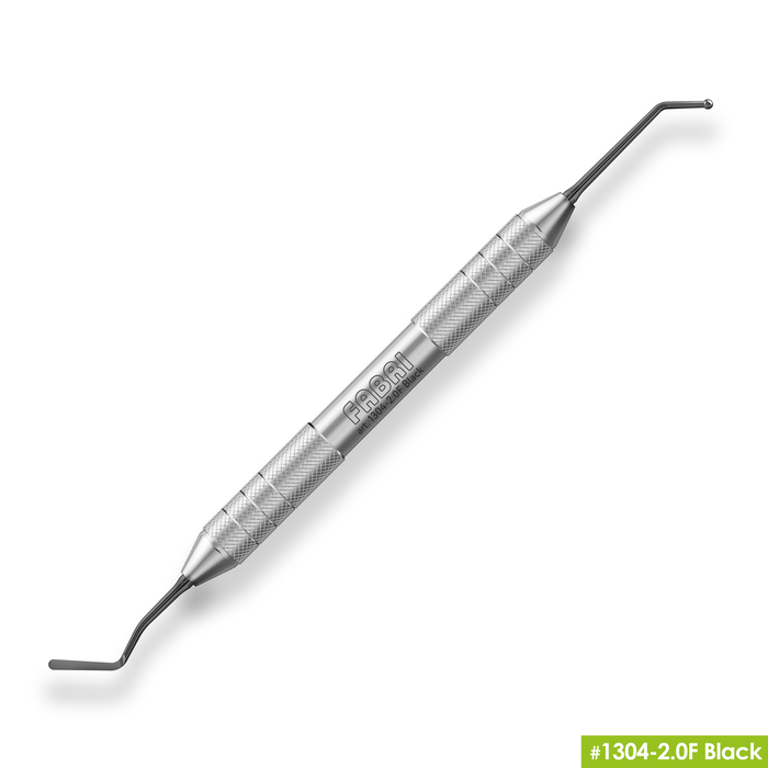 1304-2,0F Black Удлиненная средняя гладилка с штопфером-шариком Ø2.0mm. Эргономичная ручка Ø10mm. Покрытие Black