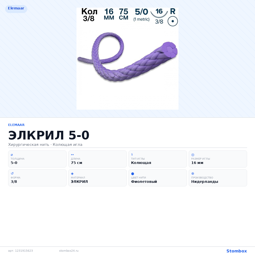 Инфографика ЭЛКРИЛ 5-0 — Elemaar ЭЛКРИЛ