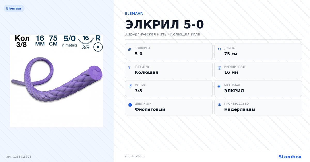 Инфографика ЭЛКРИЛ 5-0 — Elemaar ЭЛКРИЛ