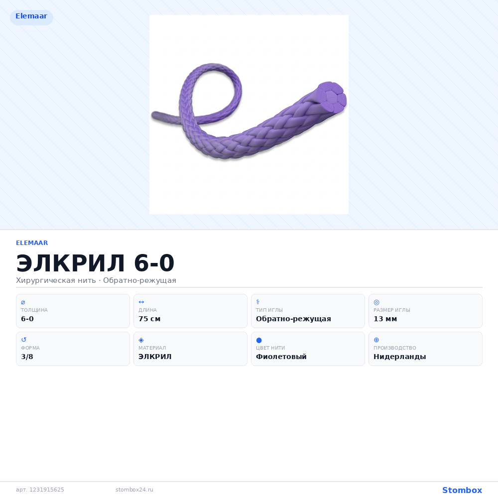 Инфографика ЭЛКРИЛ 6-0 — Elemaar