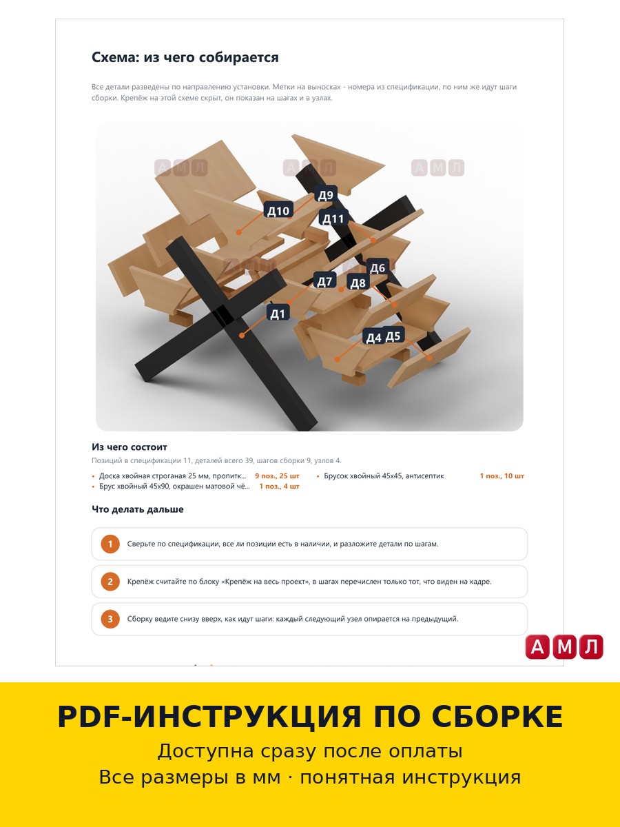 Проект чертеж многоуровневая грядка лесенка из дерева