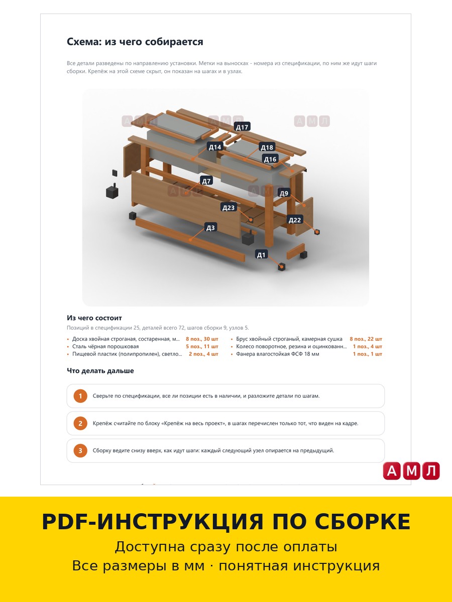 Премиум проект чертеж Стойка-охладитель для напитков деревянный стол холодильник с двумя ларьками построить