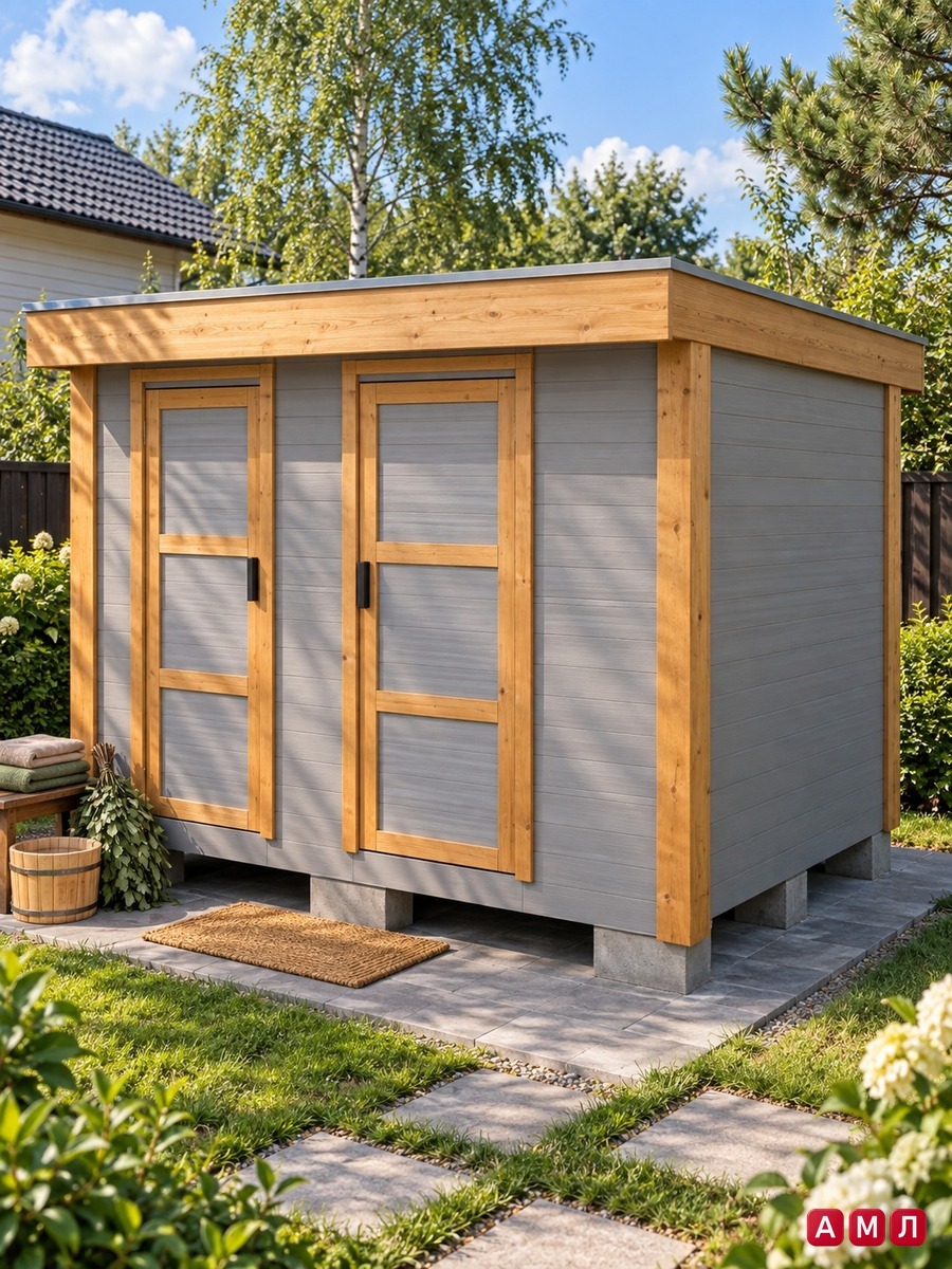 Дачный душ с туалетом 3х2 метра