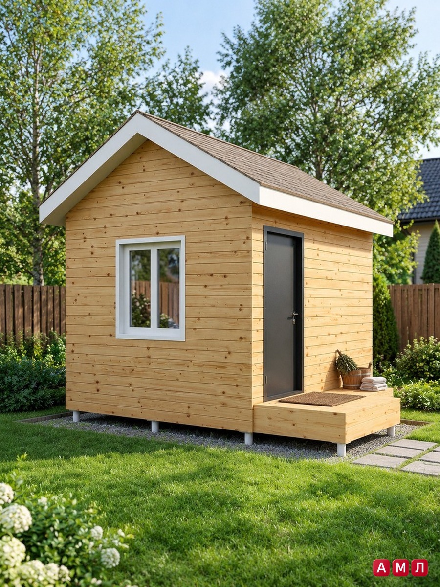 Проект чертеж Баня 3x4