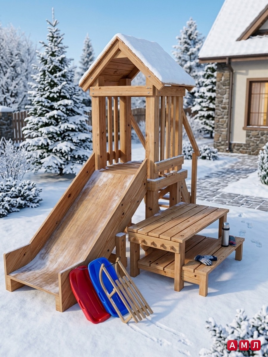 Снежная горка компактная 1.5x2.5 м