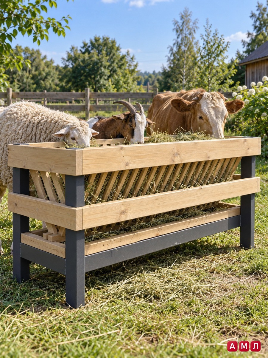 Кормушка для сена коз, овец, баранов, скота, коровам