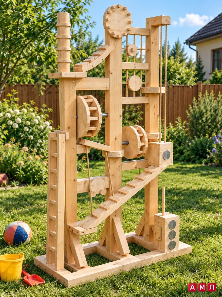 Игровой комплекс для белок и грызунов из дерева