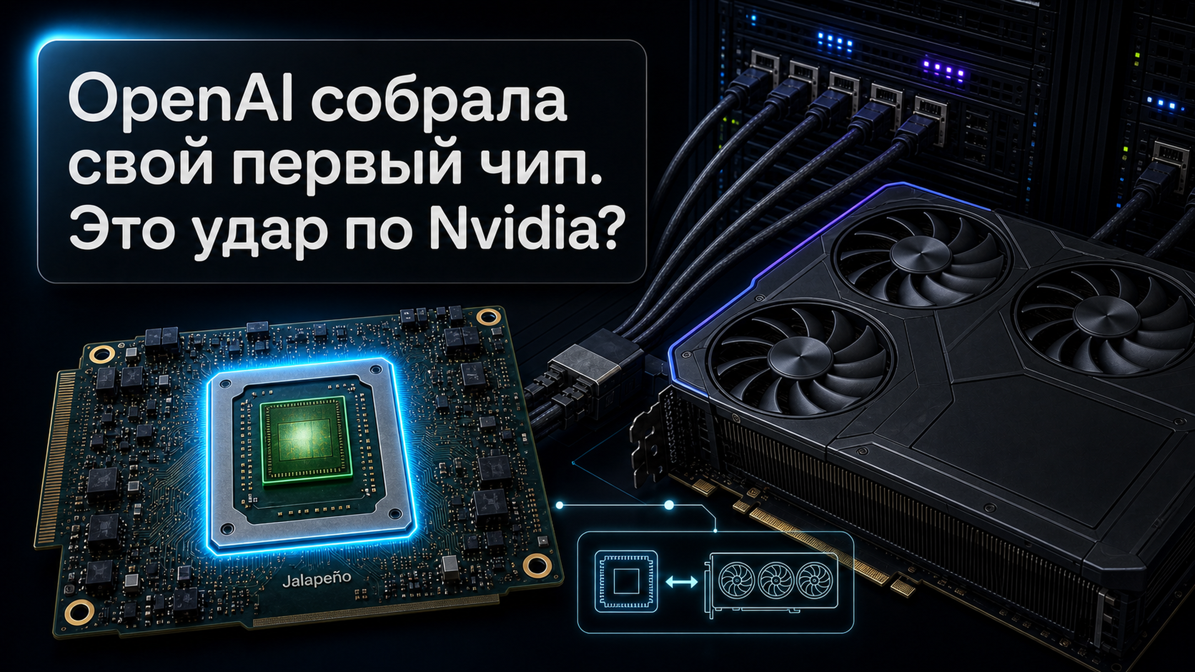 Обложка статьи: OpenAI собрала свой первый чип. Это удар по Nvidia?