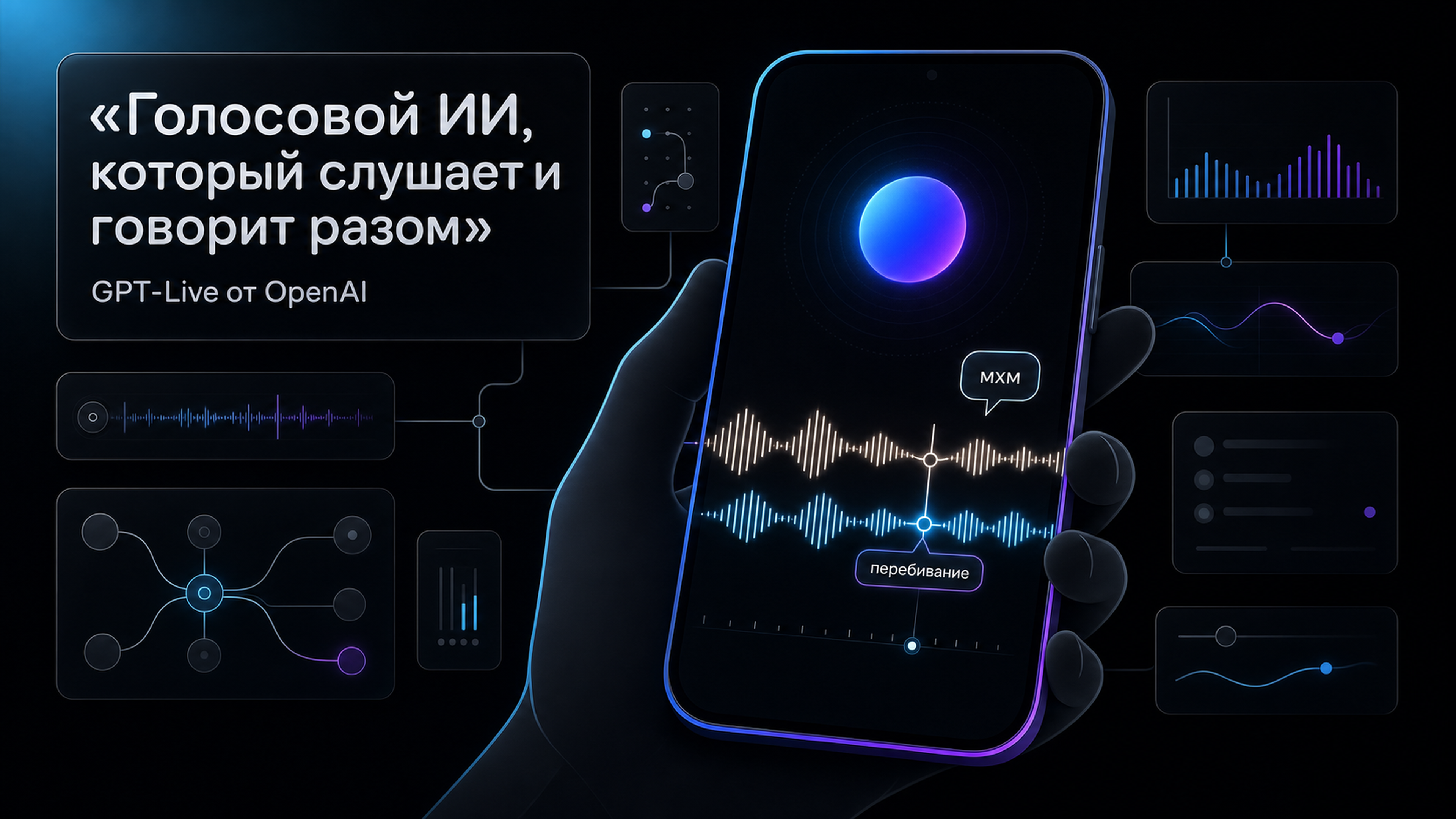 Обложка статьи: Голосовой ИИ OpenAI слушает и говорит разом - и метит в Алису с Siri
