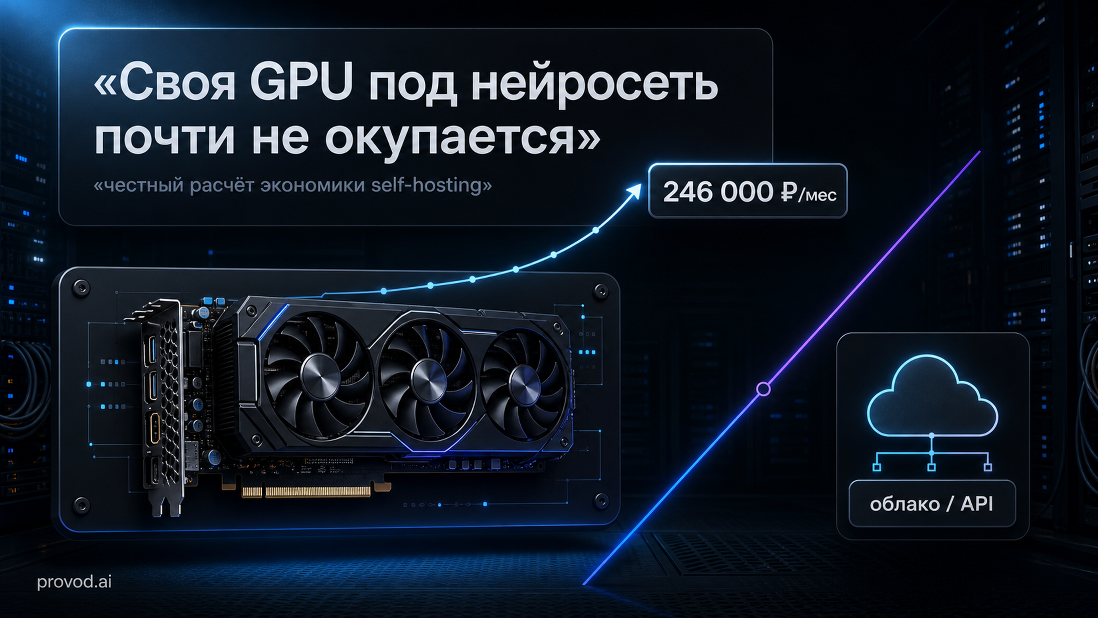 Обложка статьи: Своя GPU под нейросеть почти не окупается - вот честный расчёт