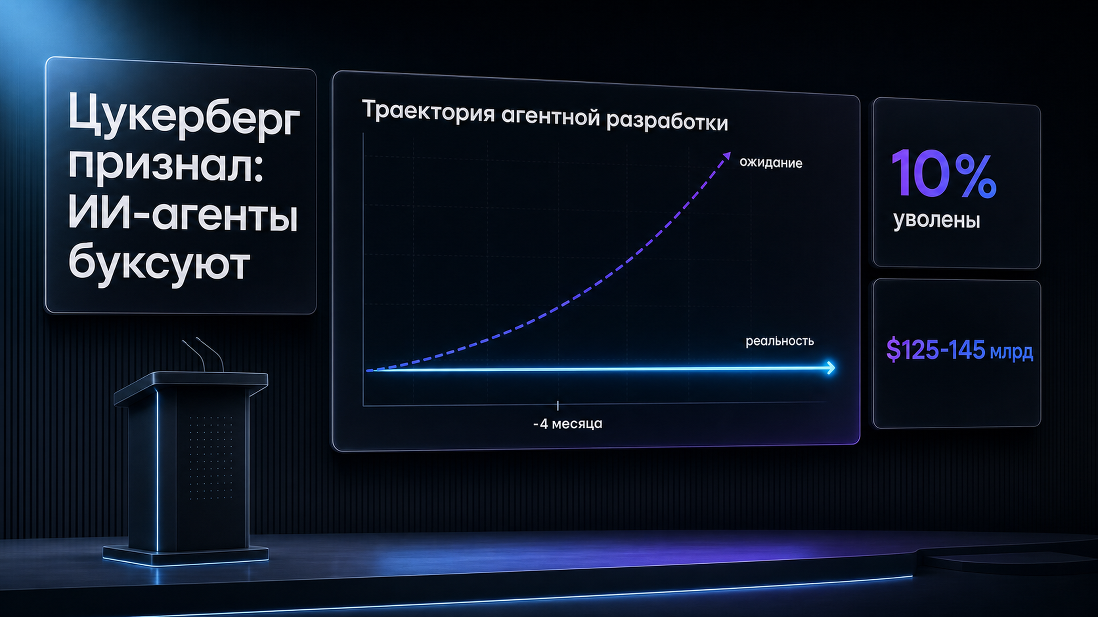 Обложка статьи: Цукерберг признал, что ИИ-агенты буксуют - и он не один
