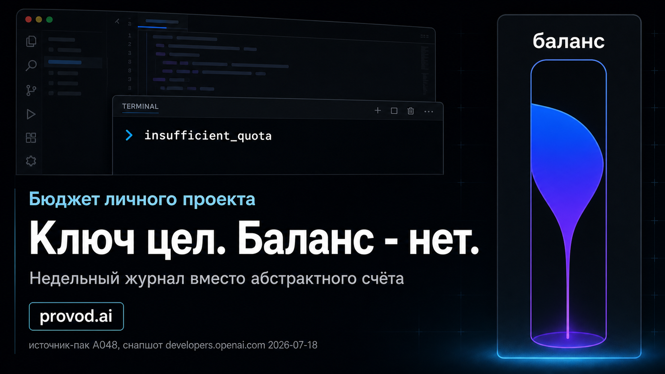 Обложка статьи: GPT key: бесплатный лимит, пополнение и недельный бюджет проекта
