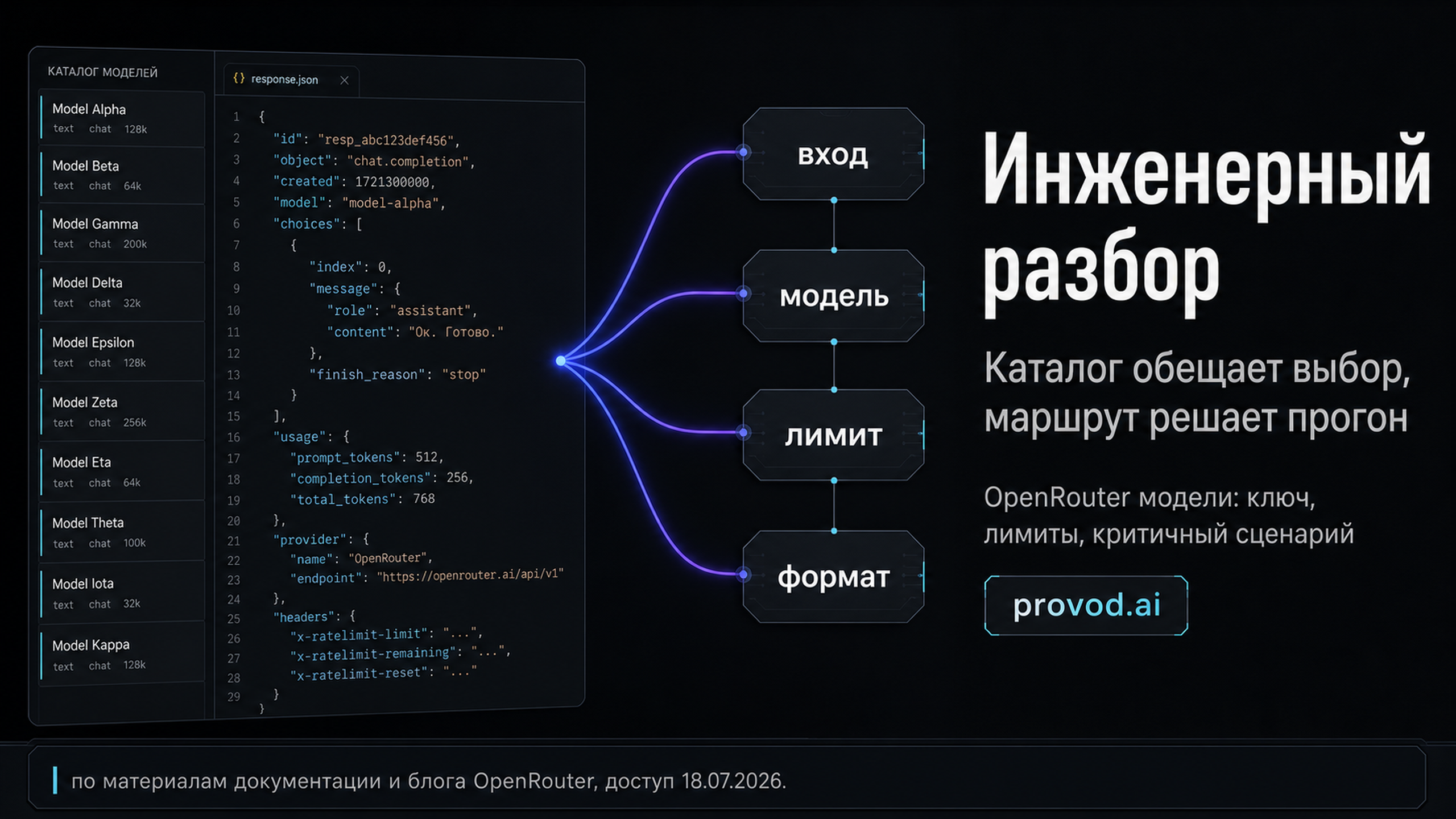 Обложка статьи: OpenRouter модели: ключ, бесплатные лимиты и выбор маршрута для критичного сценария