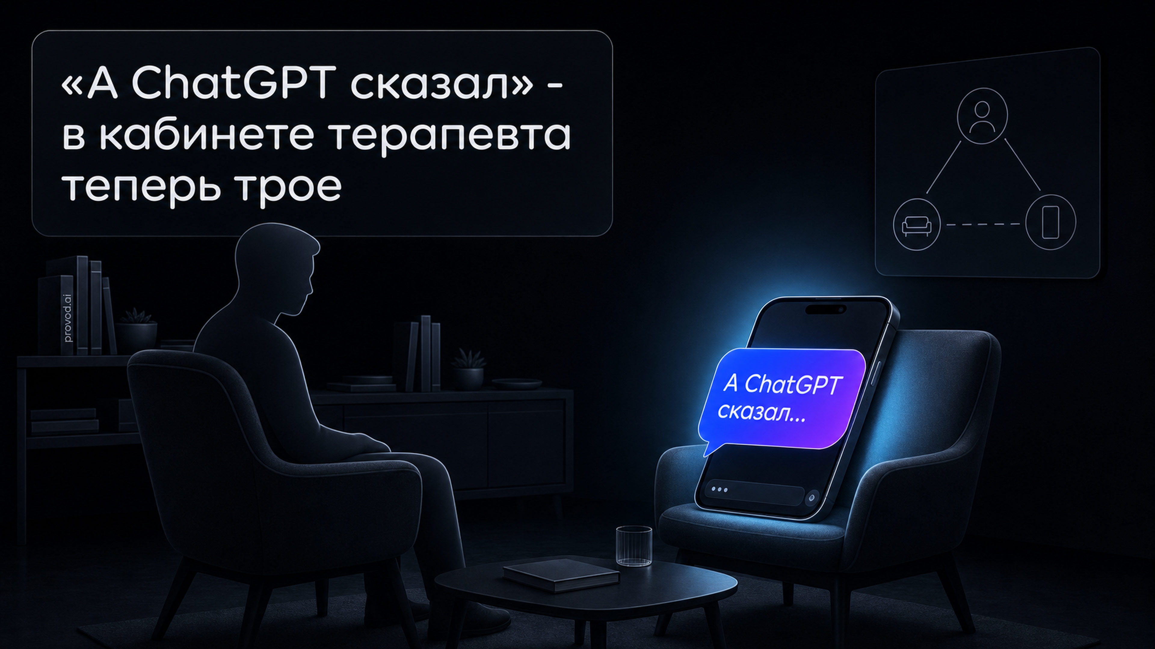 Обложка статьи: «character ai» в кабинете психотерапевта: «А ChatGPT сказал…» - и это проблема