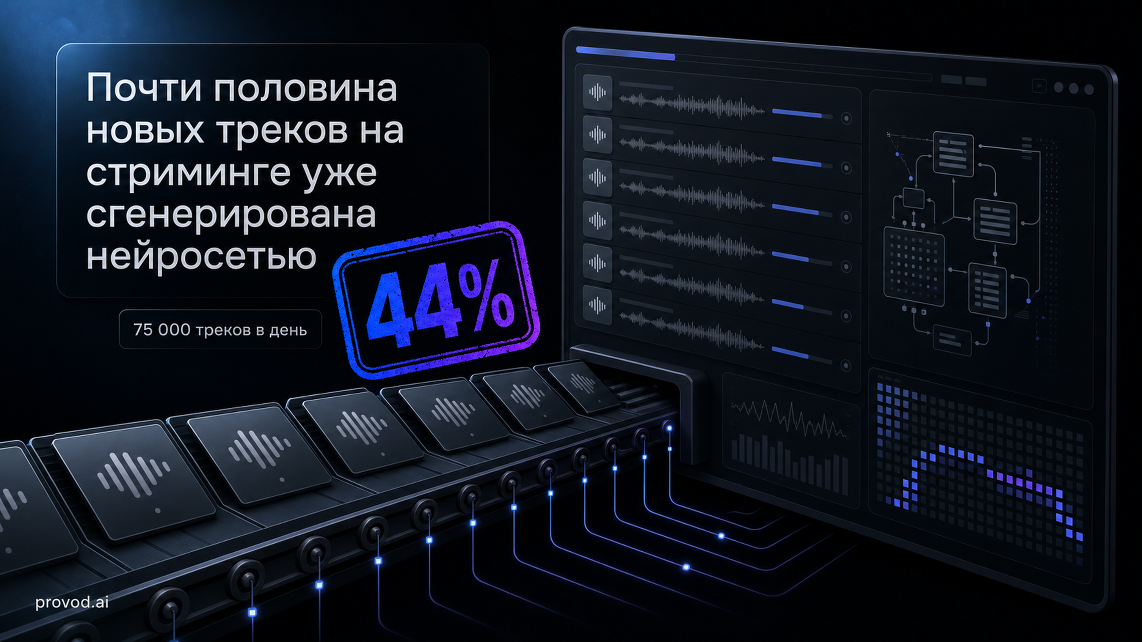 Обложка статьи: «азербайджанский музыка»: 44% загрузок на Deezer - уже ИИ, и 85% их стримов фрод