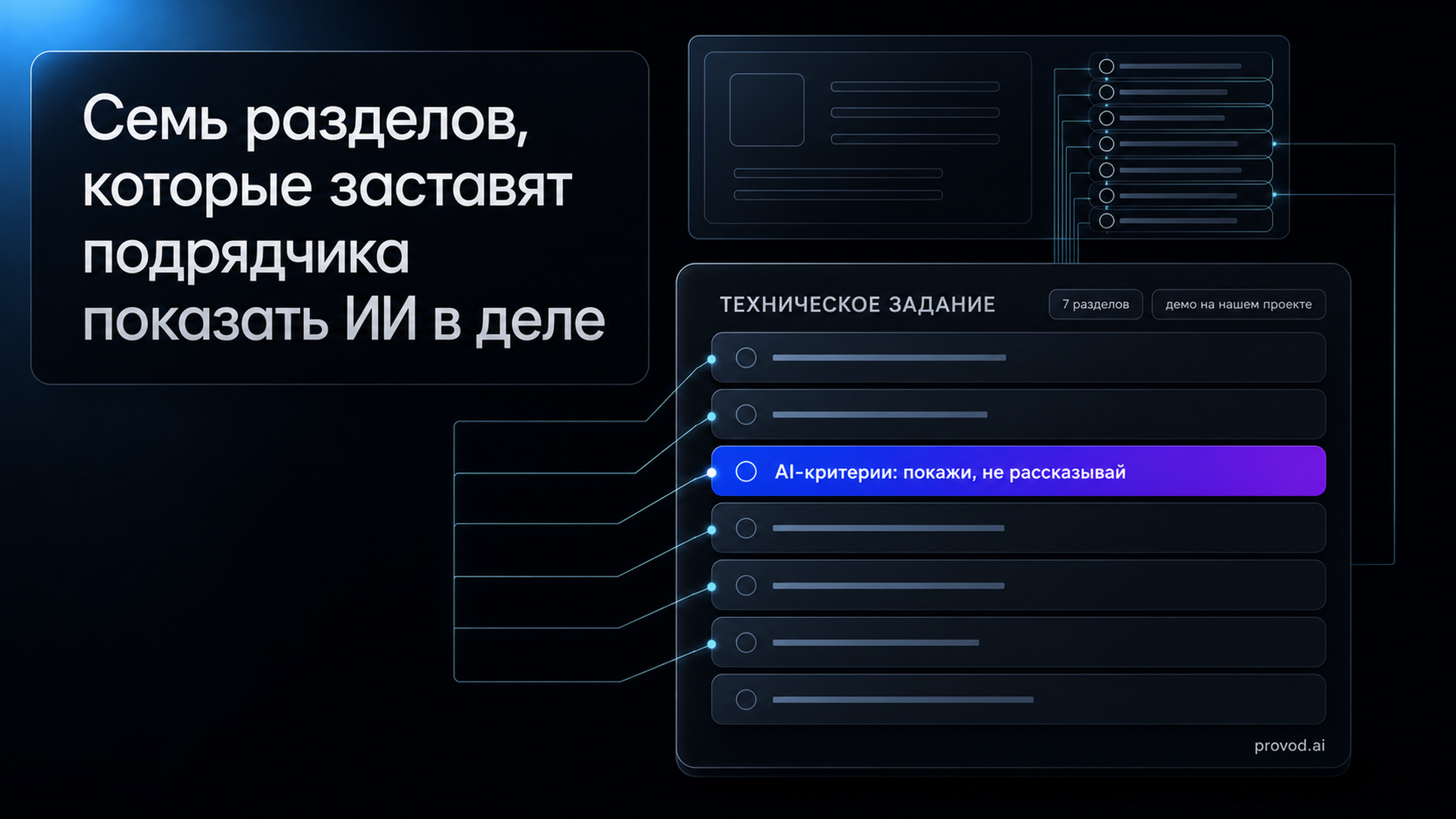 Обложка статьи: «нейросеть для написание тз»: 7 разделов, которые заставят подрядчика показать ИИ в деле