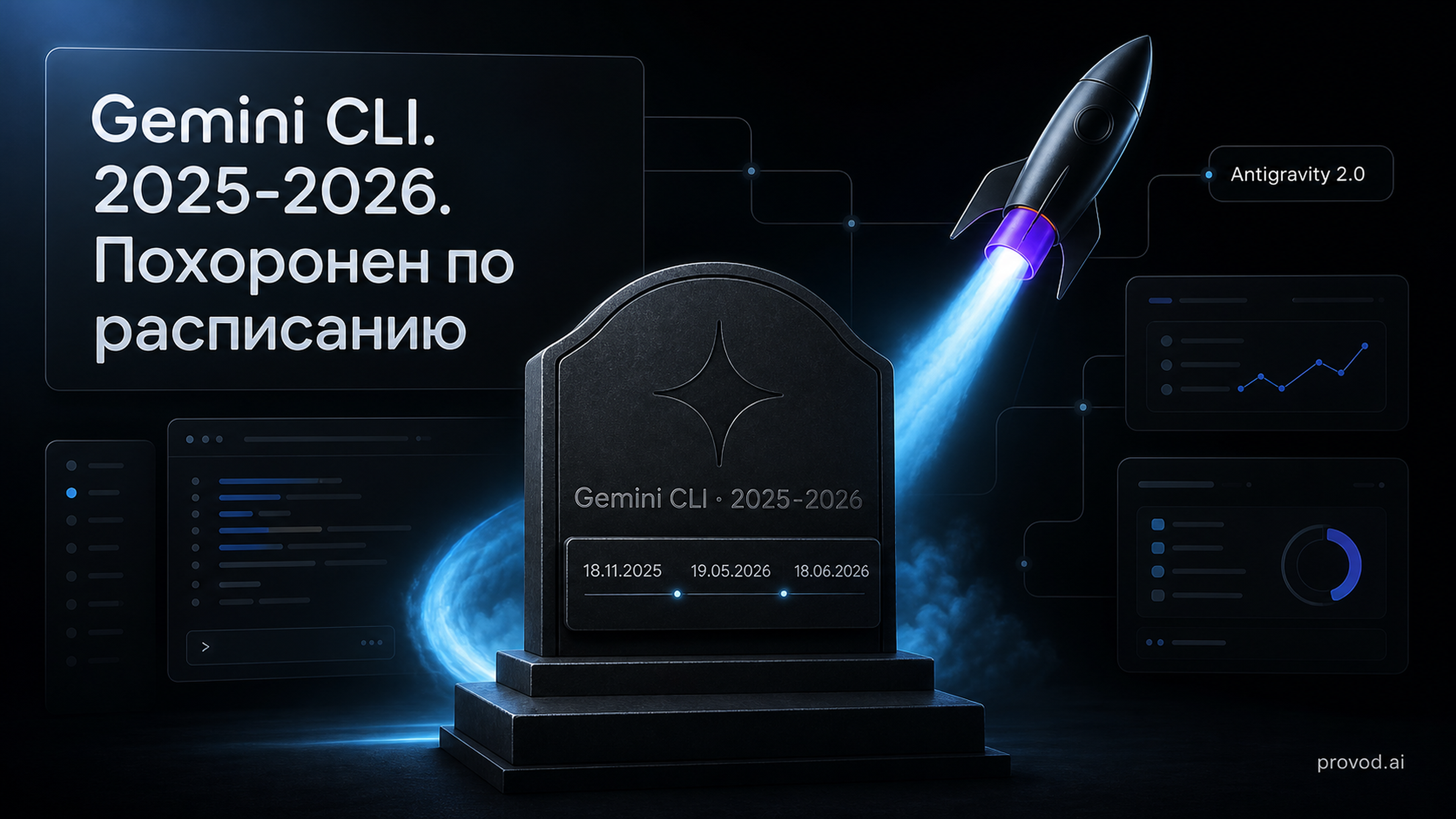 Обложка статьи: «антигравитя нейросеть» месяц спустя: Antigravity 2.0 похоронил Gemini CLI - что дальше