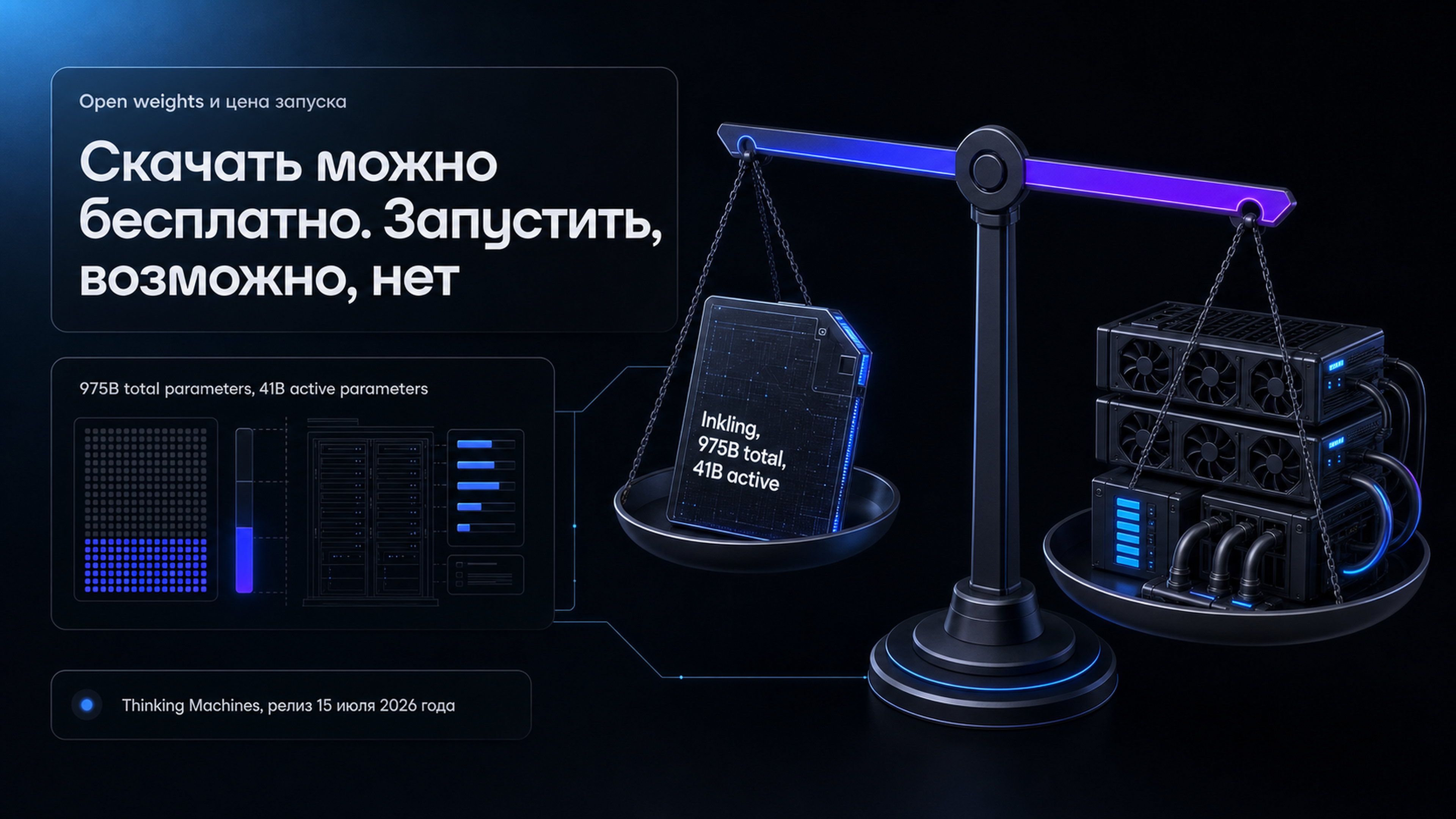 Обложка статьи: Нейросеть бесплатно, но не для домашнего ПК. Inkling весит почти триллион параметров