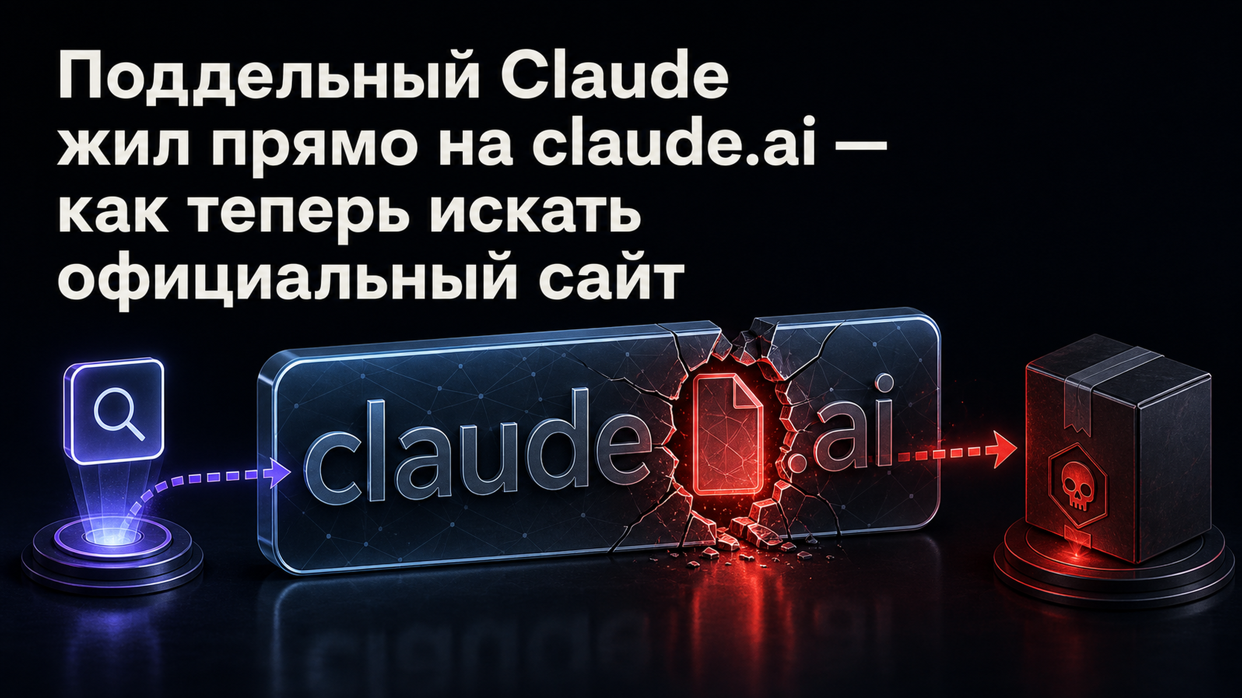 Обложка статьи: Поддельный Claude жил прямо на claude.ai — как теперь искать официальный сайт