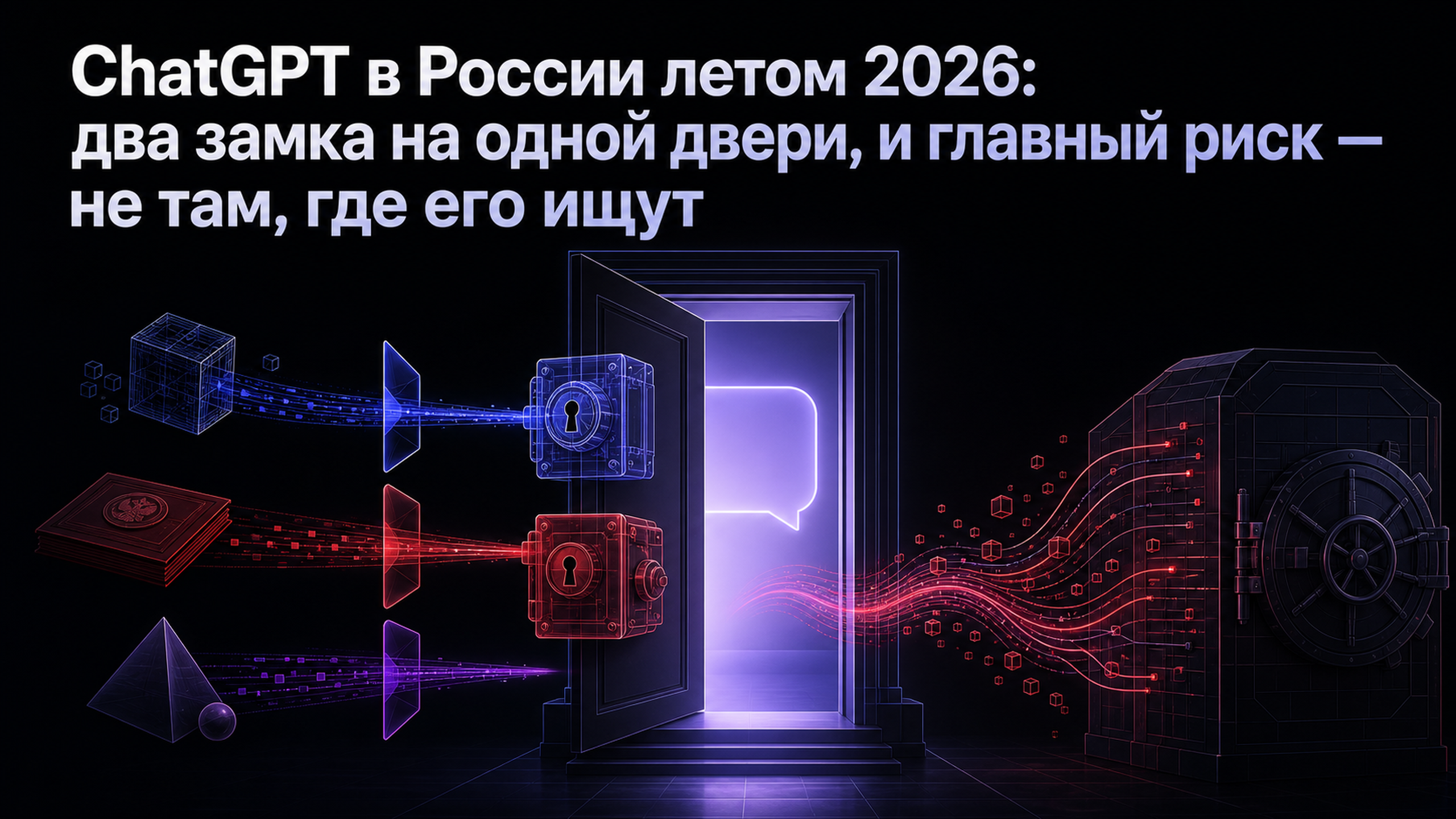 Обложка статьи: ChatGPT в России летом 2026: два замка на одной двери, и главный риск — не там, где его ищут