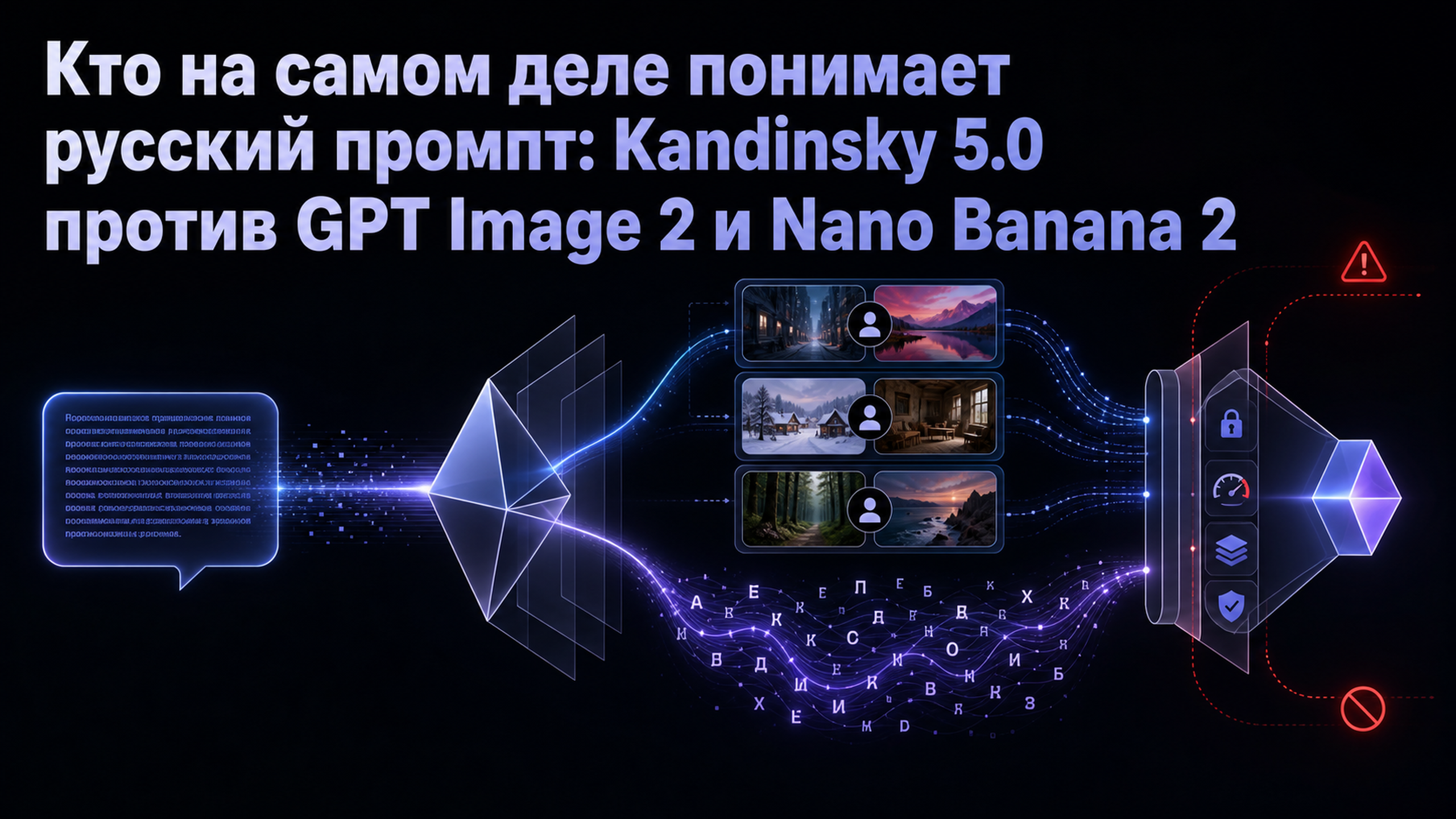 Обложка статьи: Кто на самом деле понимает русский промпт: Kandinsky 5.0 против GPT Image 2 и Nano Banana 2