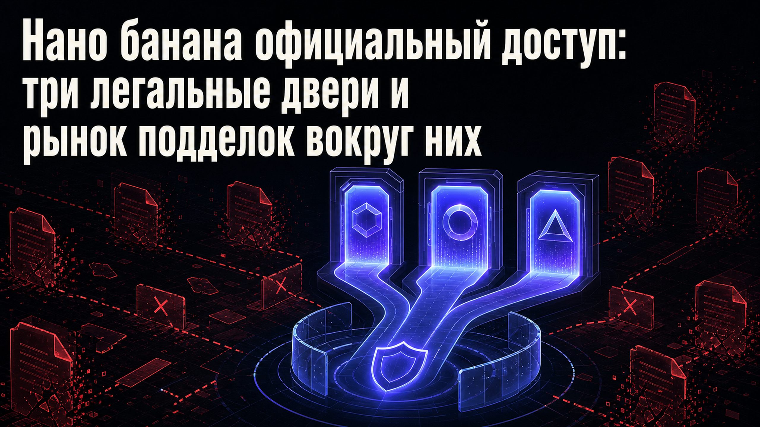 Обложка статьи: Нано банана официальный доступ: три легальные двери и рынок подделок вокруг них