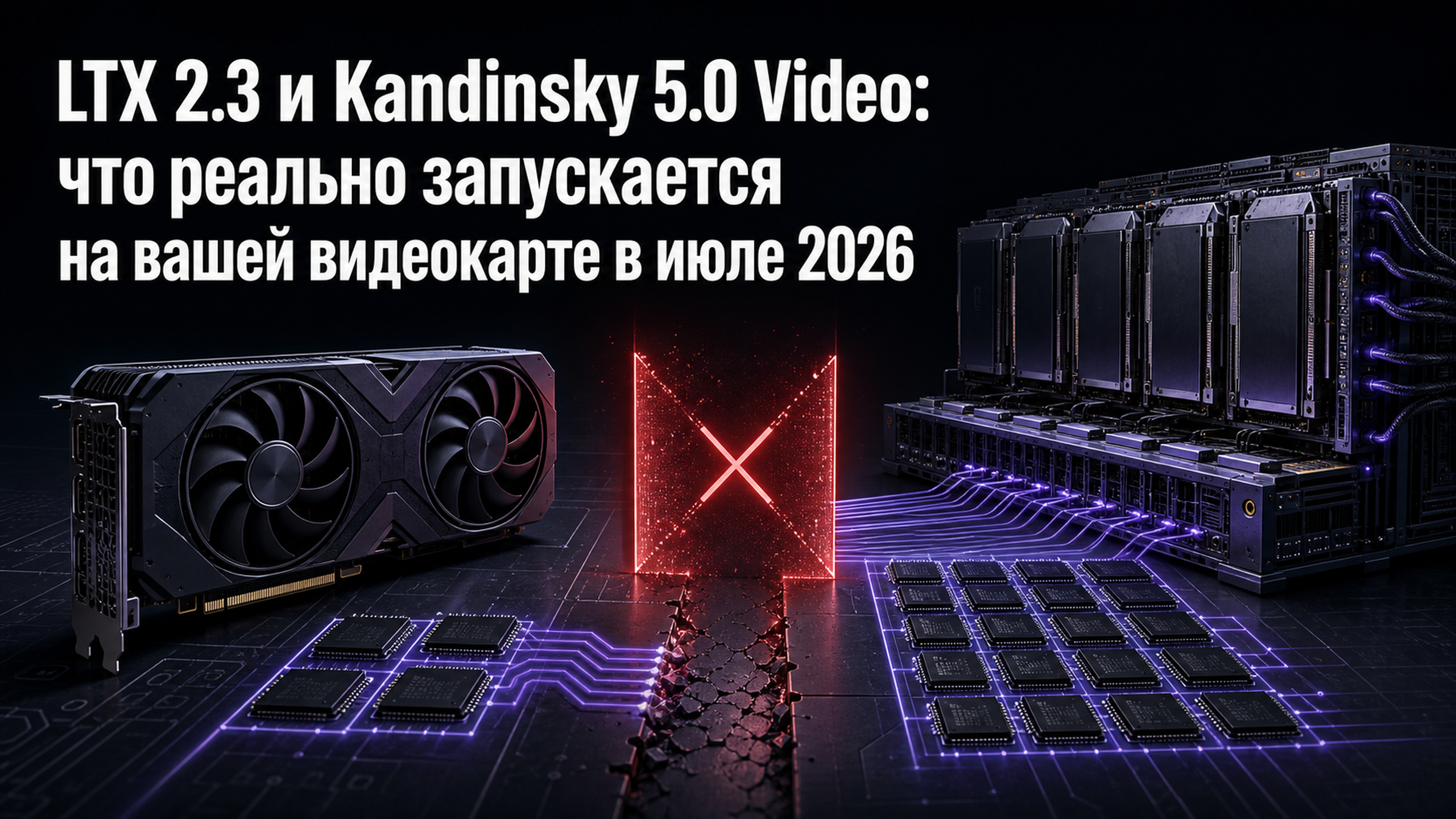 Обложка статьи: LTX 2.3 и Kandinsky 5.0 Video: что реально запускается на вашей видеокарте в июле 2026