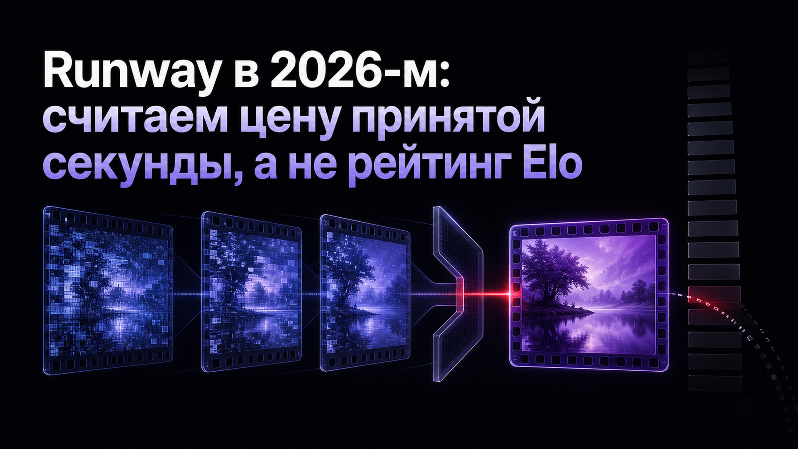 Обложка статьи: Runway в 2026-м: считаем цену принятой секунды, а не рейтинг Elo