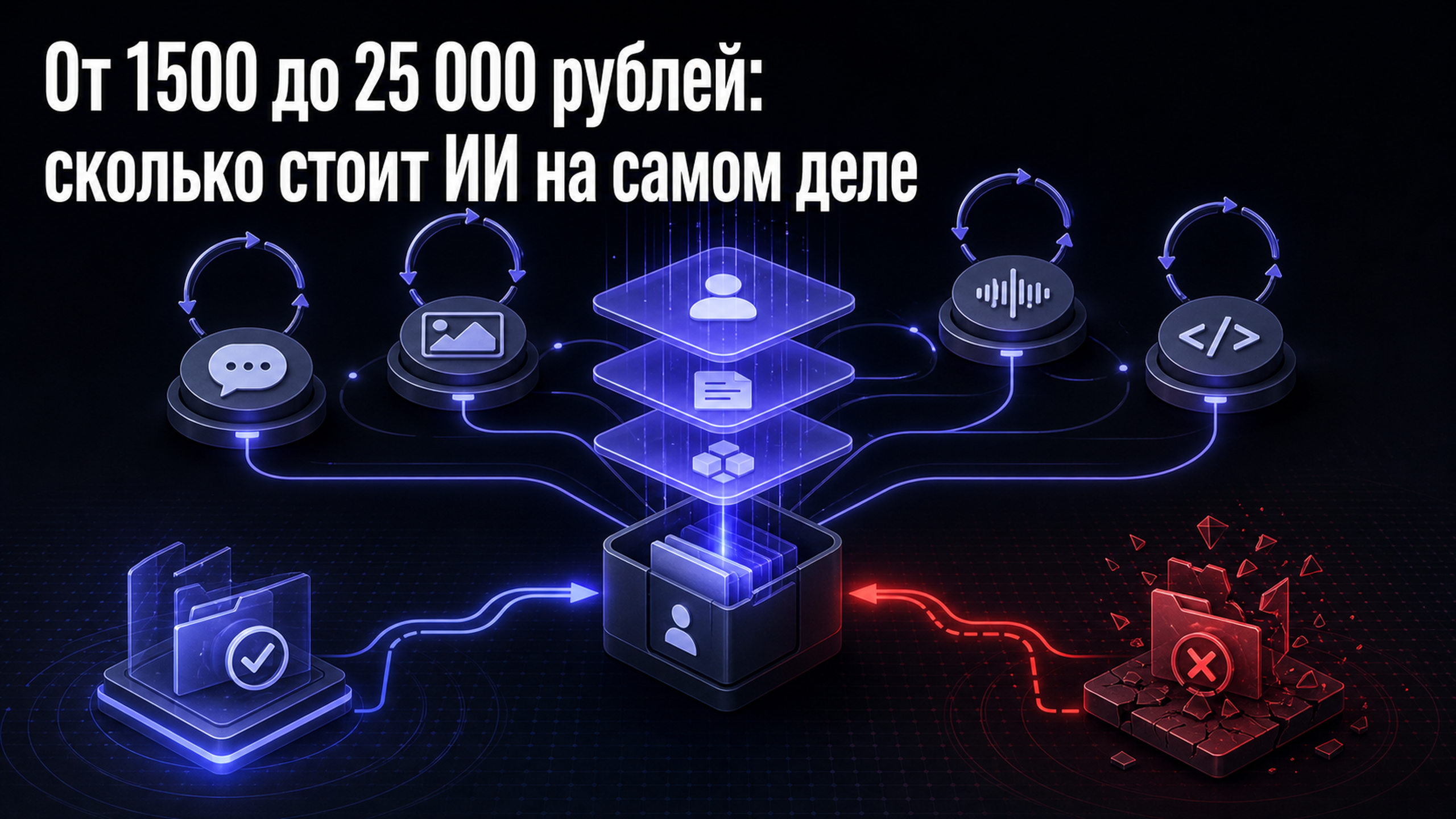 Обложка статьи: От 1500 до 25 000 рублей: сколько стоит ИИ на самом деле