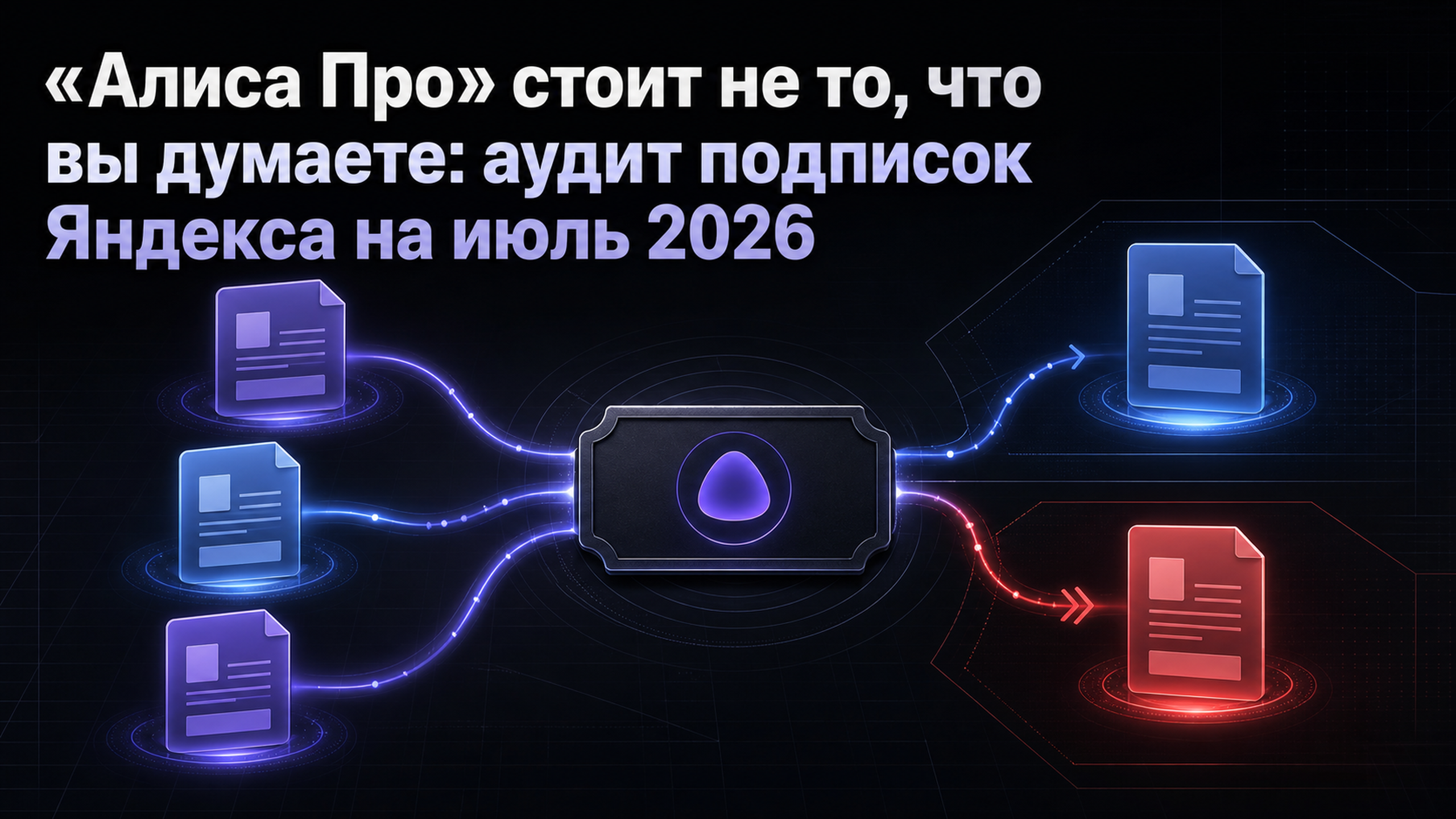 Обложка статьи: «Алиса Про» стоит не то, что вы думаете: аудит подписок Яндекса на июль 2026