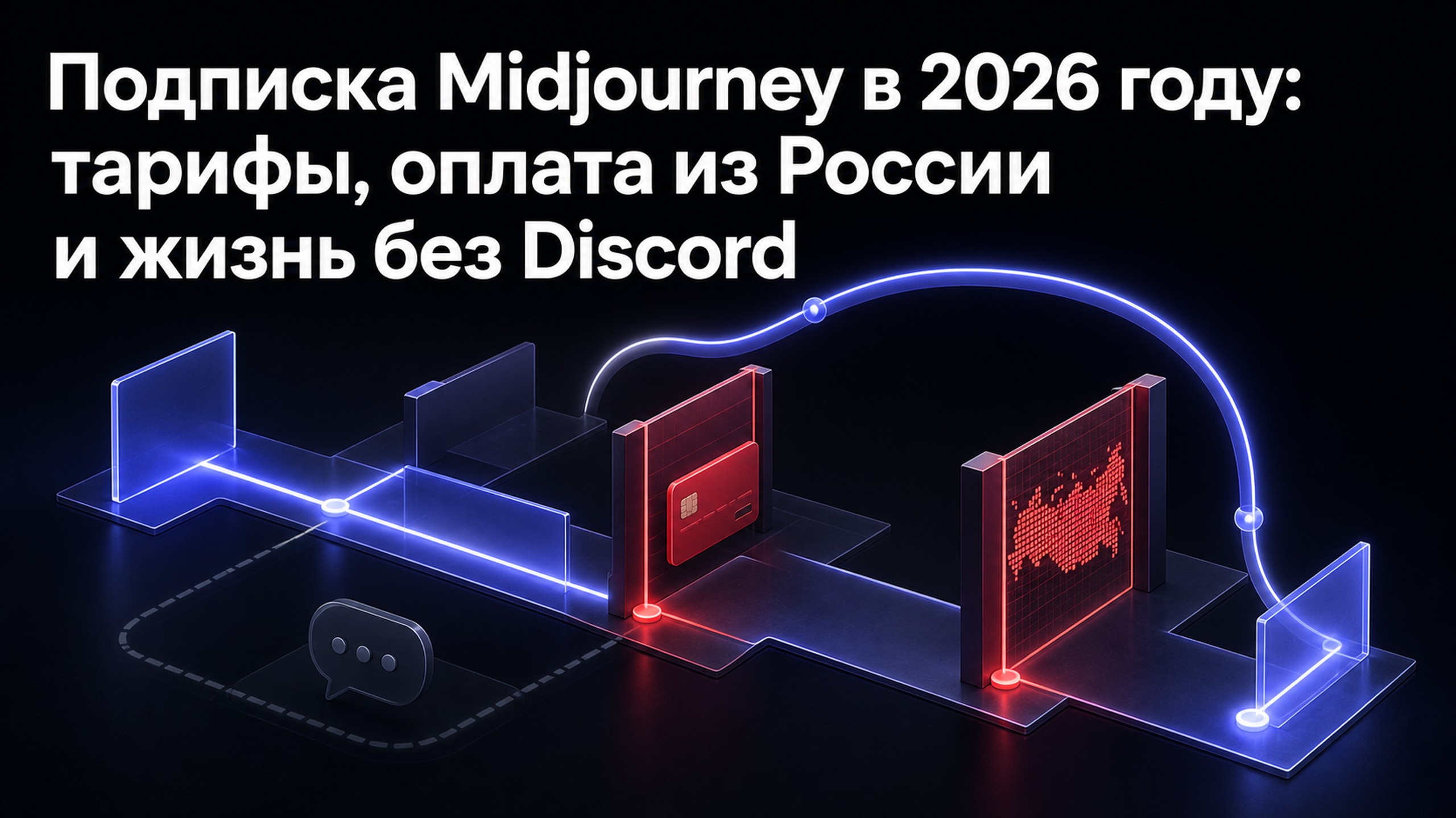 Обложка статьи: Подписка Midjourney в 2026 году: тарифы, оплата из России и жизнь без Discord