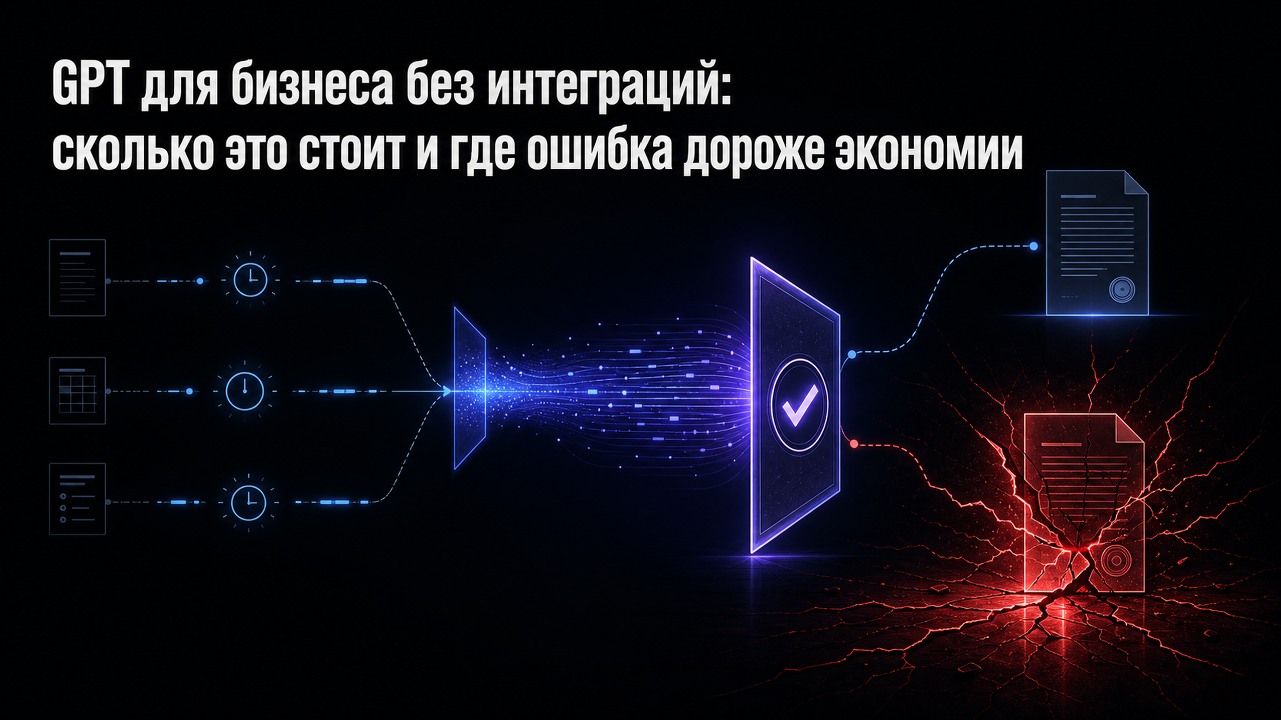 Обложка статьи: GPT для бизнеса без интеграций: сколько это стоит и где ошибка дороже экономии
