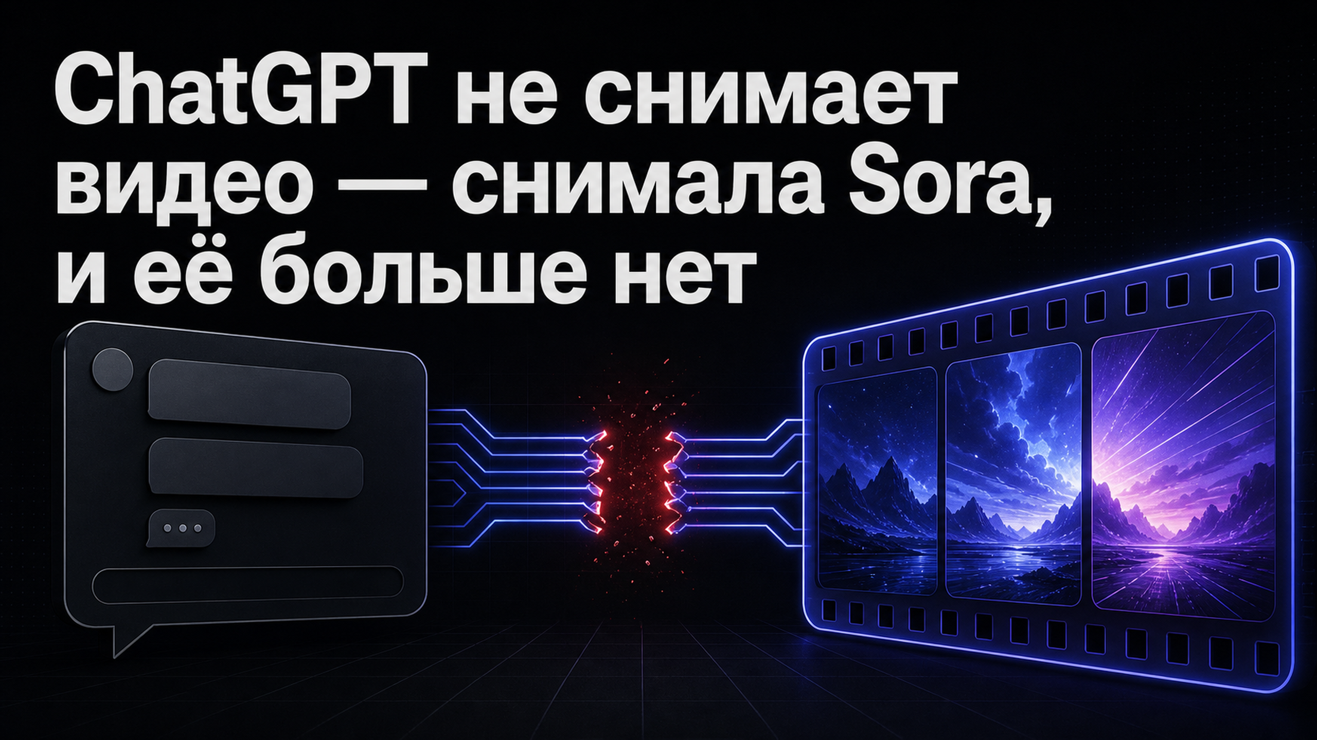 Обложка статьи: ChatGPT не снимает видео — снимала Sora, и её больше нет