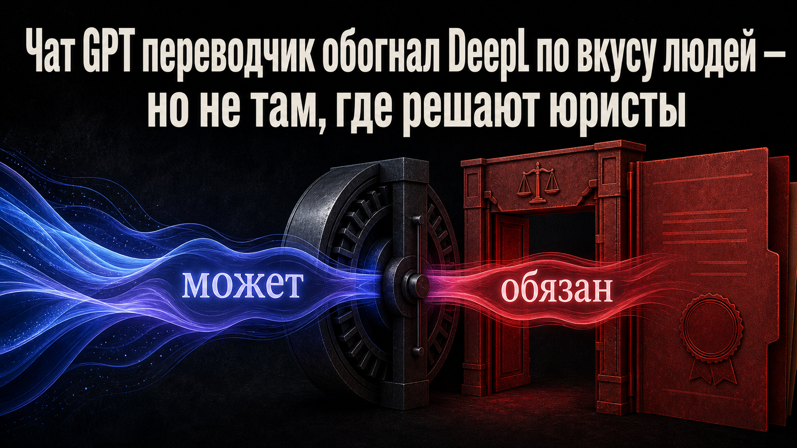 Обложка статьи: Чат GPT переводчик обогнал DeepL по вкусу людей — но не там, где решают юристы