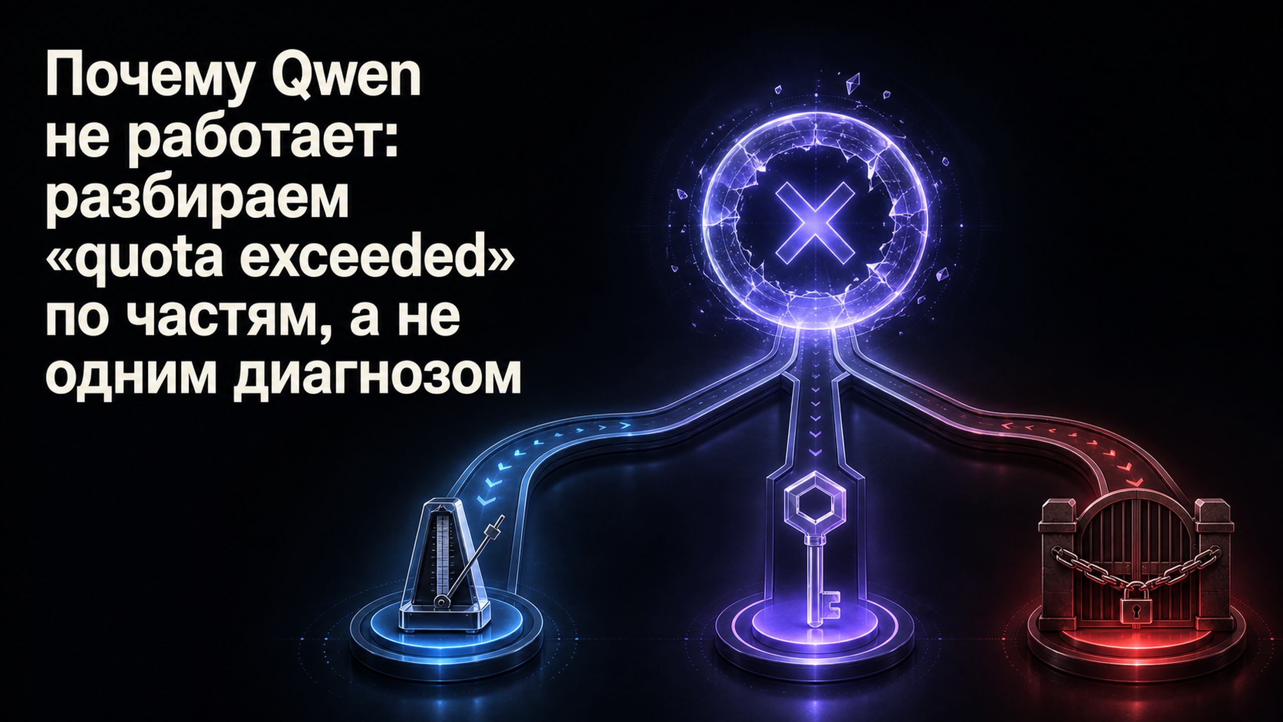 Обложка статьи: Почему Qwen не работает: разбираем «quota exceeded» по частям, а не одним диагнозом