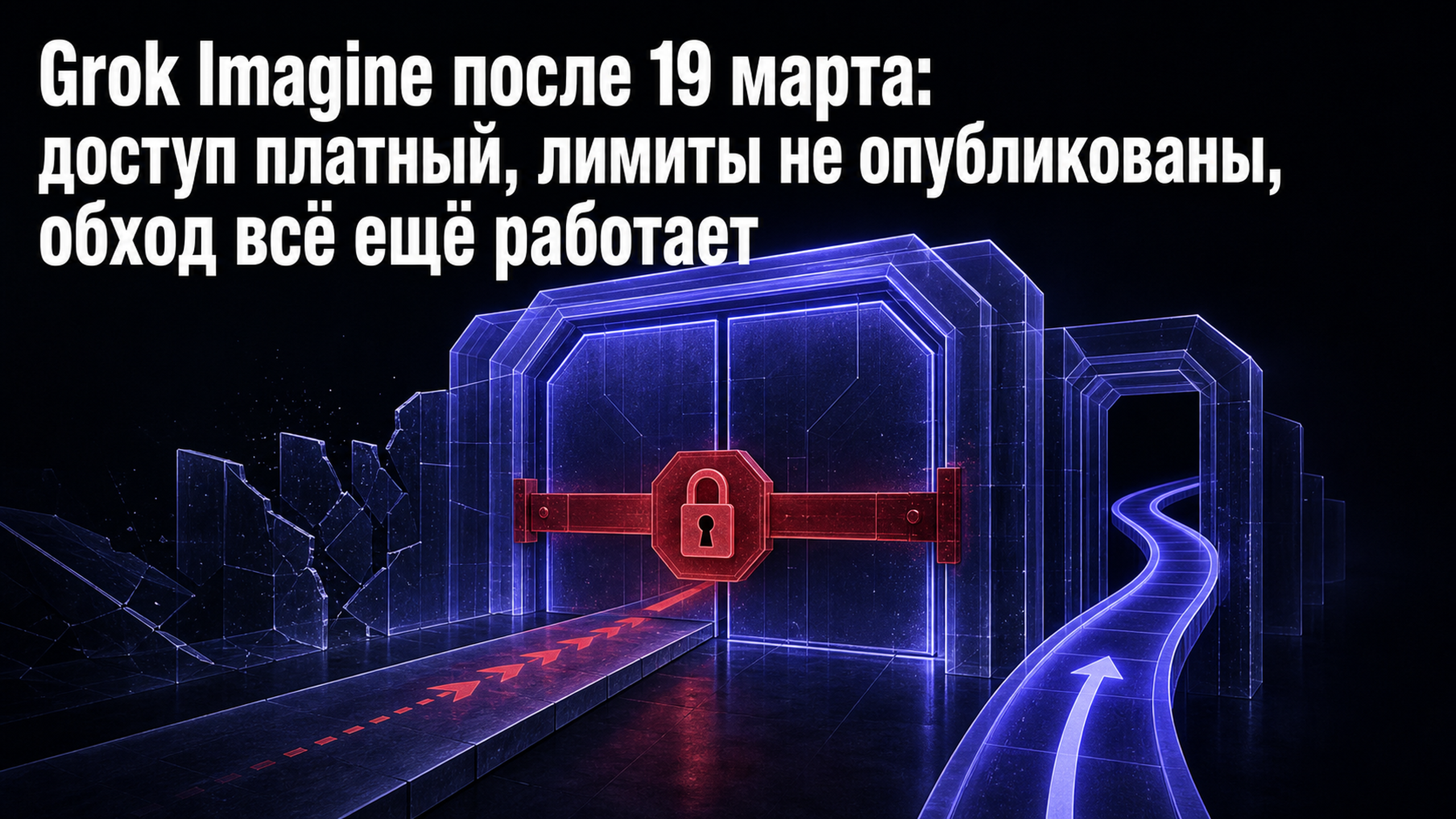 Обложка статьи: Grok Imagine после 19 марта: доступ платный, лимиты не опубликованы, обход всё ещё работает
