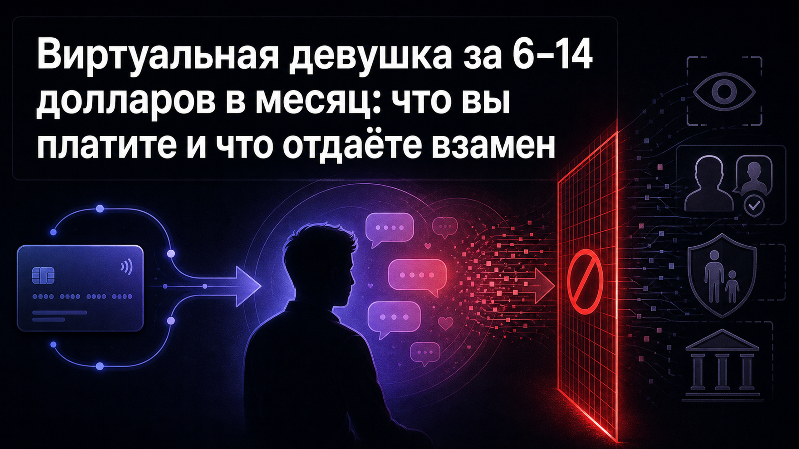 Обложка статьи: Виртуальная девушка за 6–14 долларов в месяц: что вы платите и что отдаёте взамен