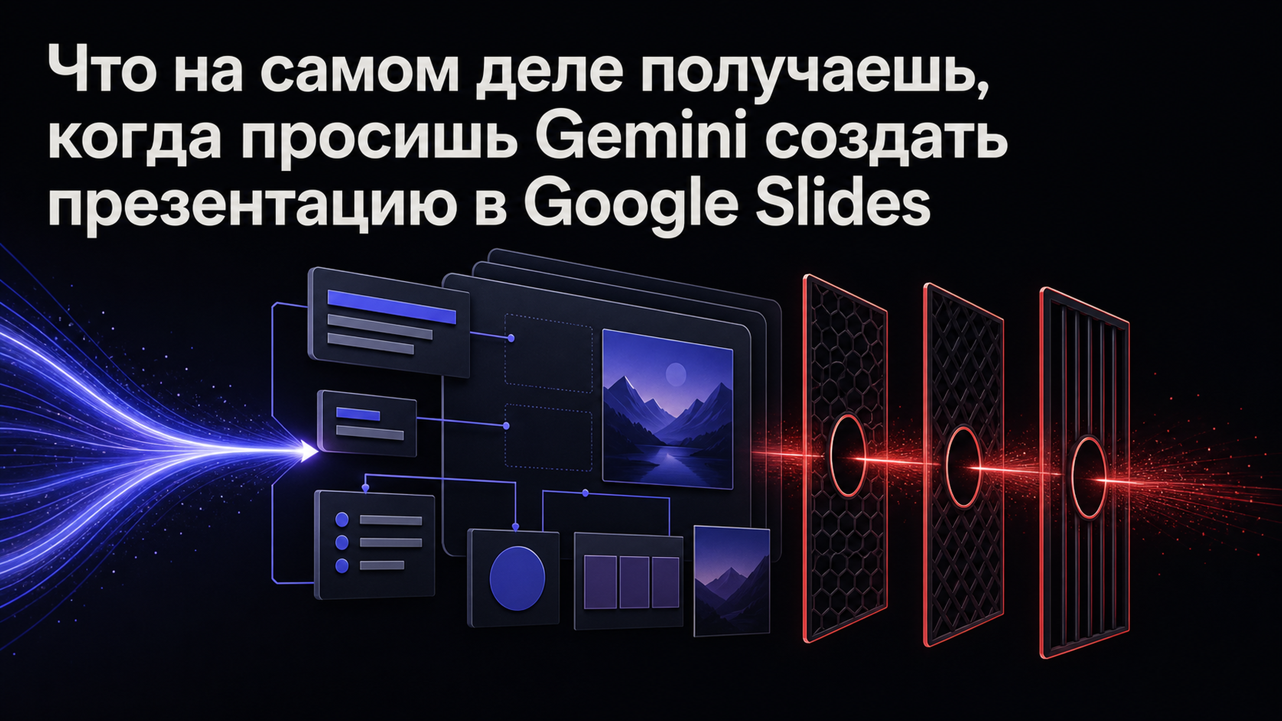Обложка статьи: Что на самом деле получаешь, когда просишь Gemini создать презентацию в Google Slides