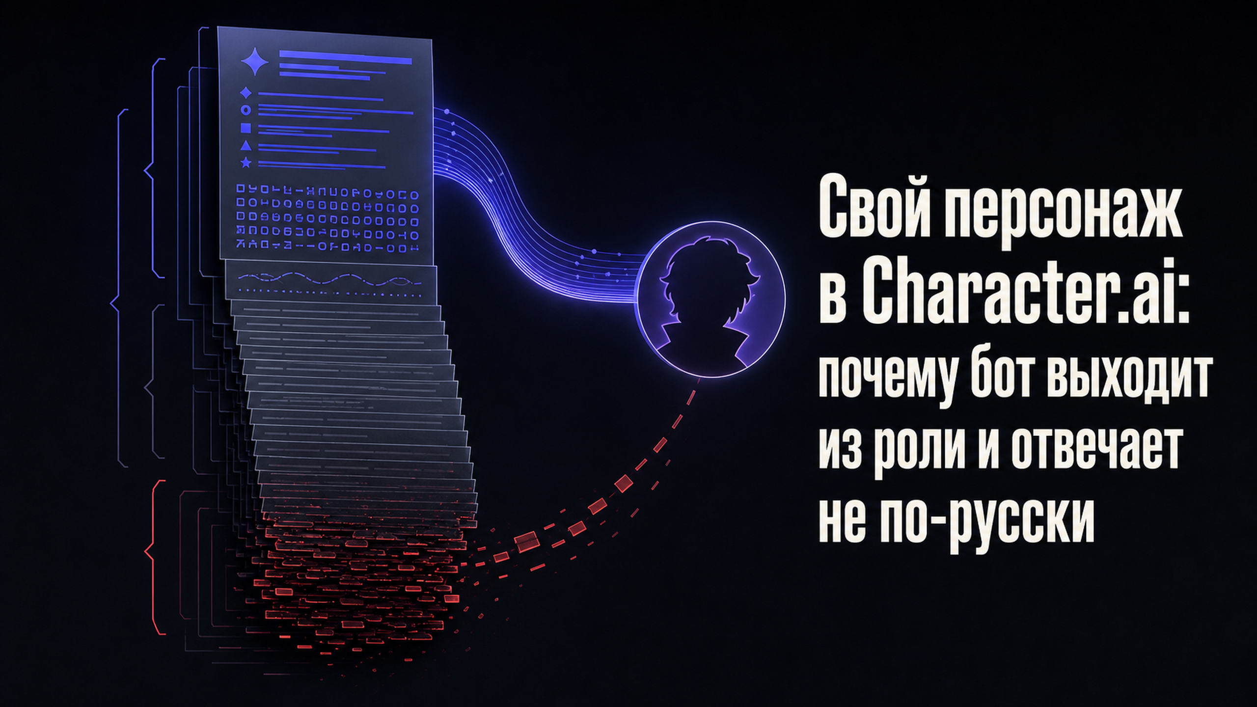 Обложка статьи: Свой персонаж в Character.ai: почему бот выходит из роли и отвечает не по-русски