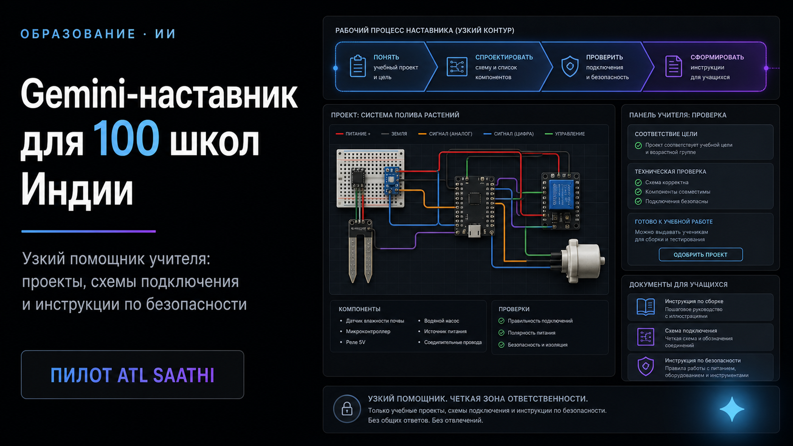 Обложка статьи: Google запустила Gemini-наставника для 100 школ Индии — он составляет проекты, схемы подключения и инструкции по безопасности: gemini искусственный интеллект