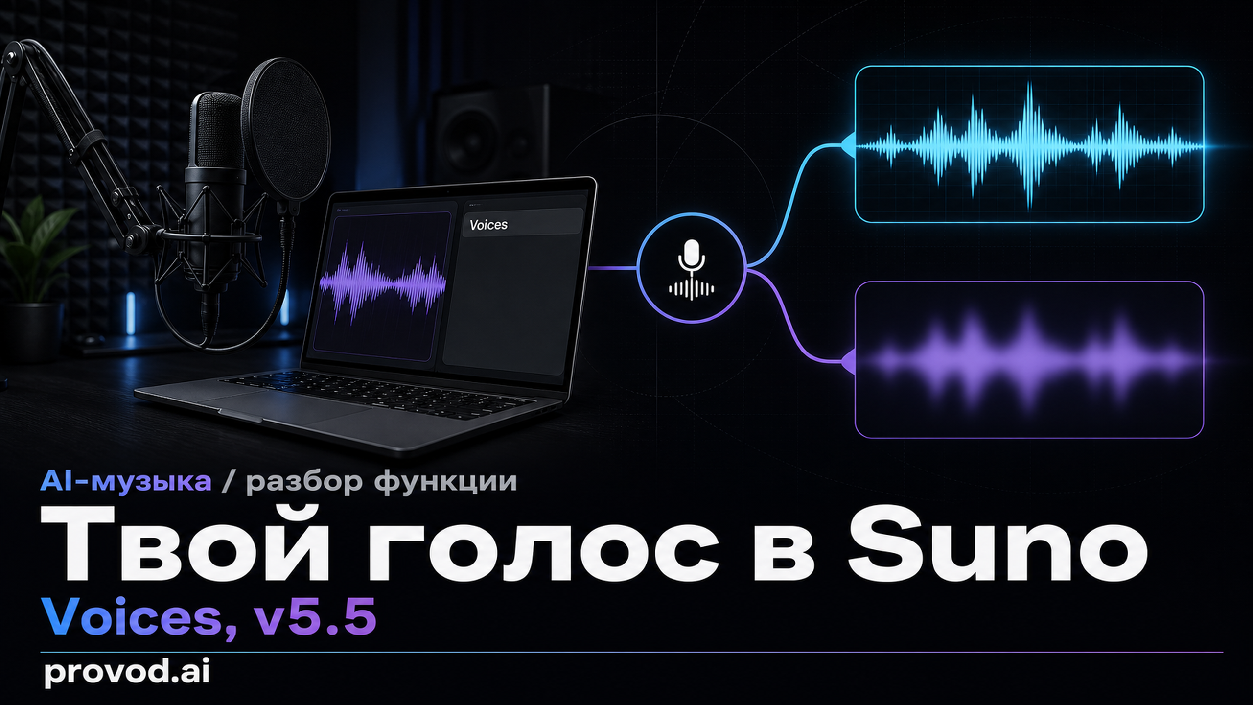 Обложка статьи: Suno Voices обещает петь вашим голосом, но июльские тесты показывают: исходная запись решает всё: suno 5.5 свой голос