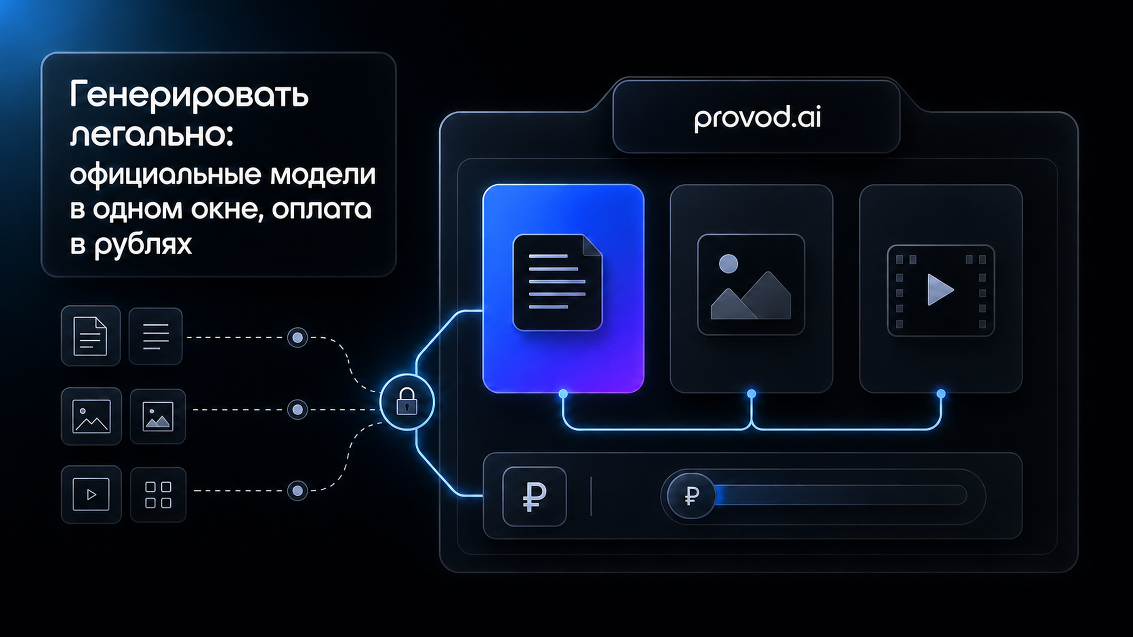 Легальная работа с официальными моделями в одном окне - provod.ai