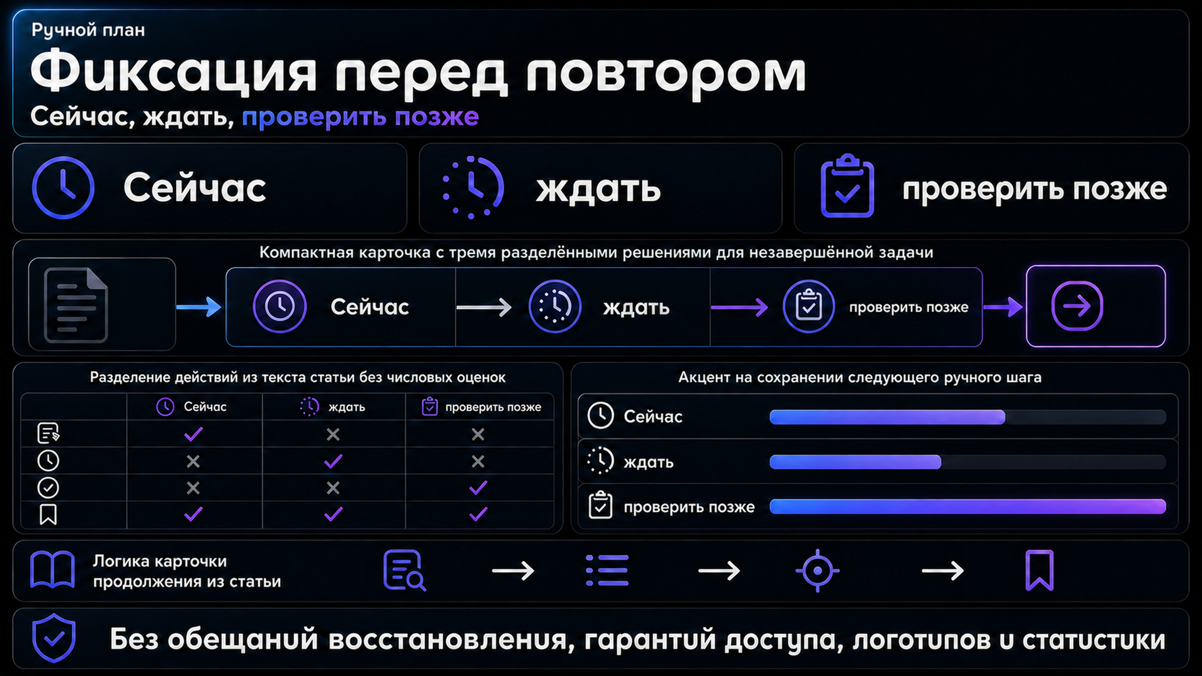 Фиксация карточки продолжения