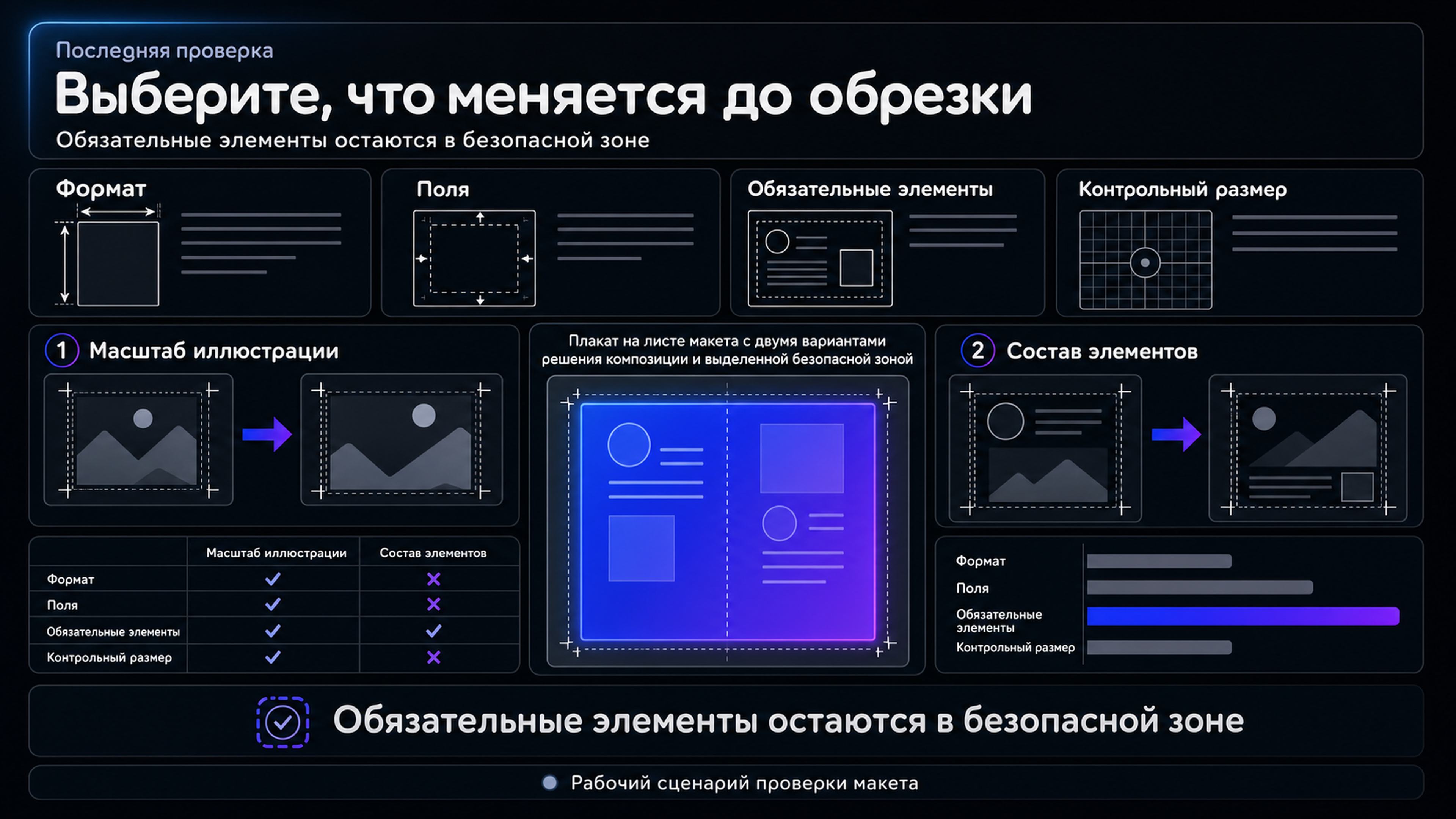 Выбор перед финальной проверкой плаката